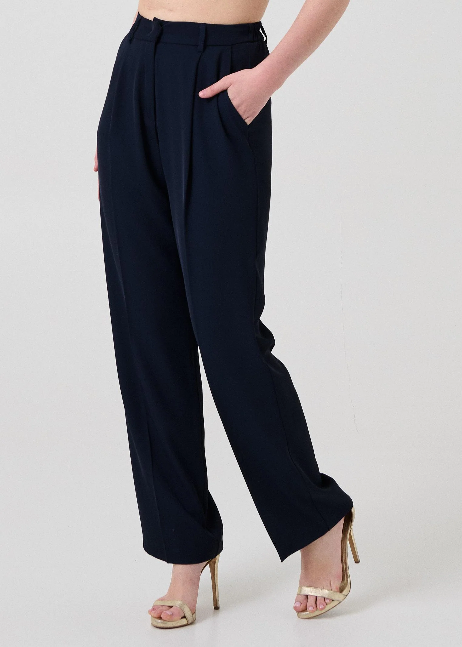 Pantalone con pinces Armoire blu - Image 2