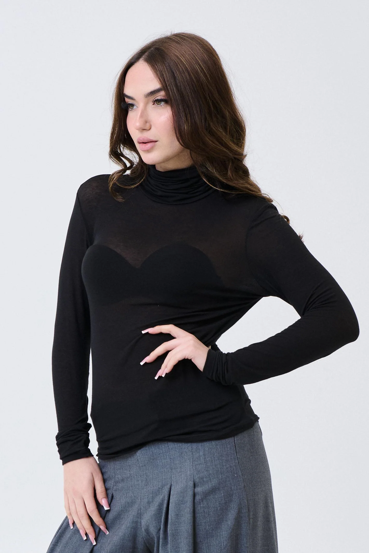 Maglia a collo alto Armoire nera - Image 2