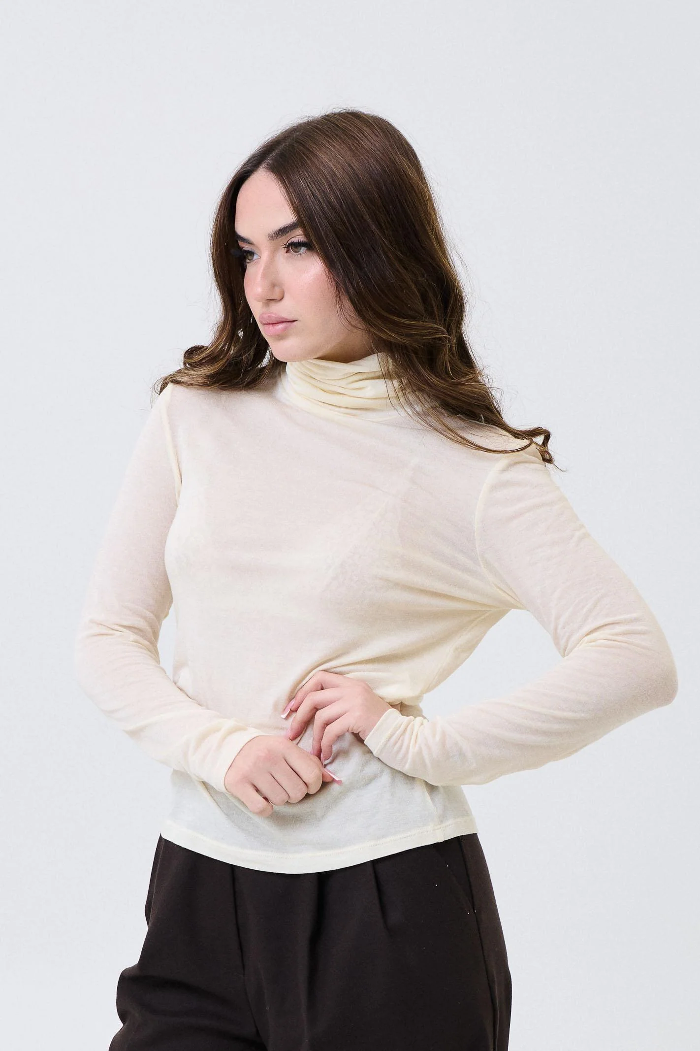 Maglia a collo alto Armoire bianco panna - Image 2