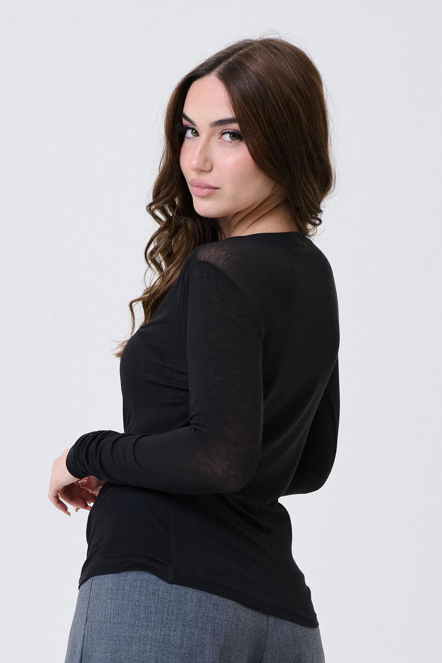 Maglia con drappeggio Armoire nero - Image 3