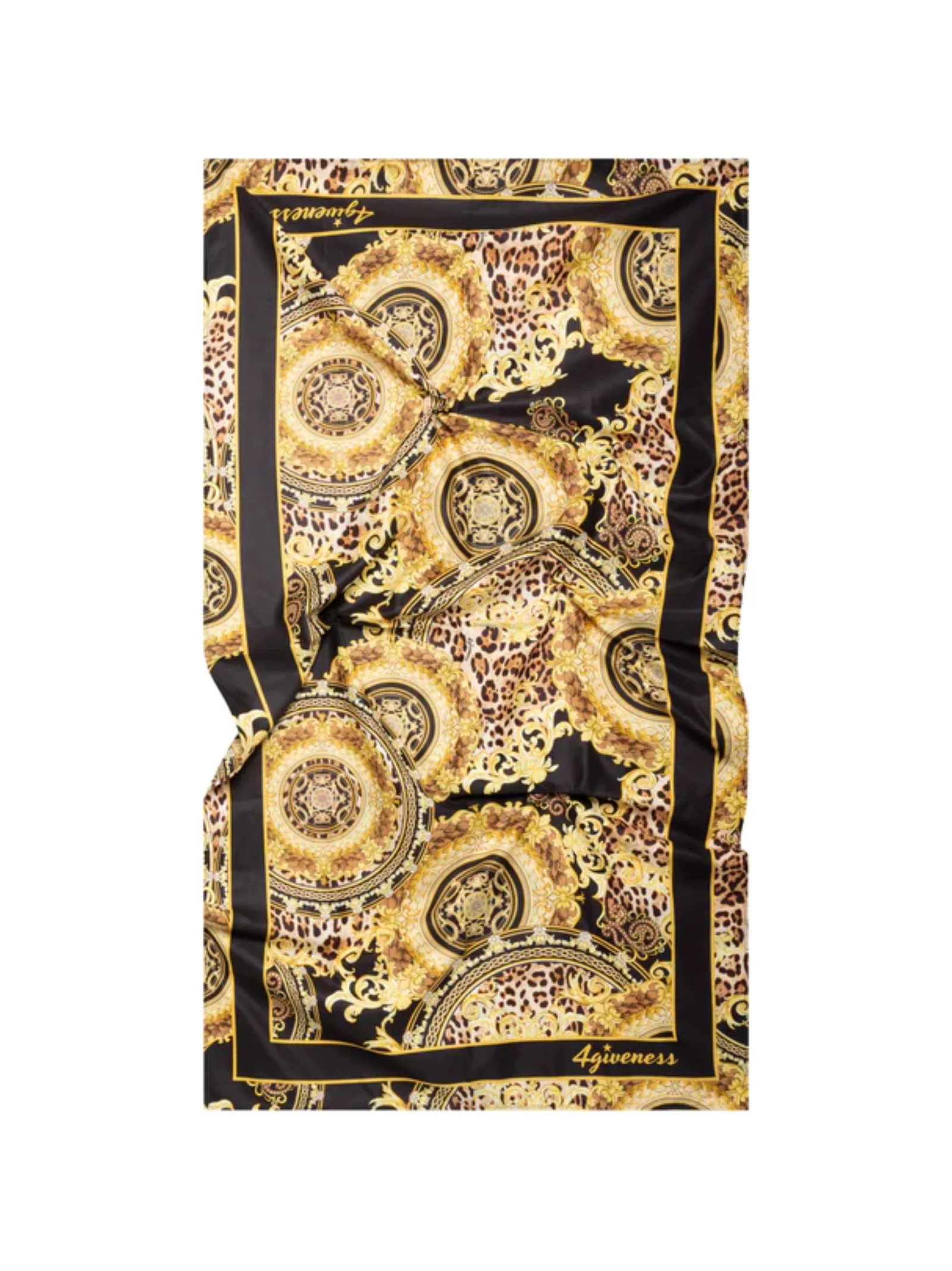 Telo mare in microfibra Gothic Queen nero e oro
