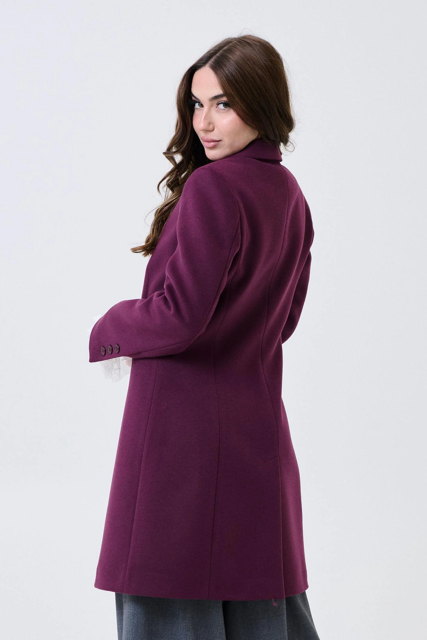 Cappotto monopetto Armoire bordeaux - Image 3