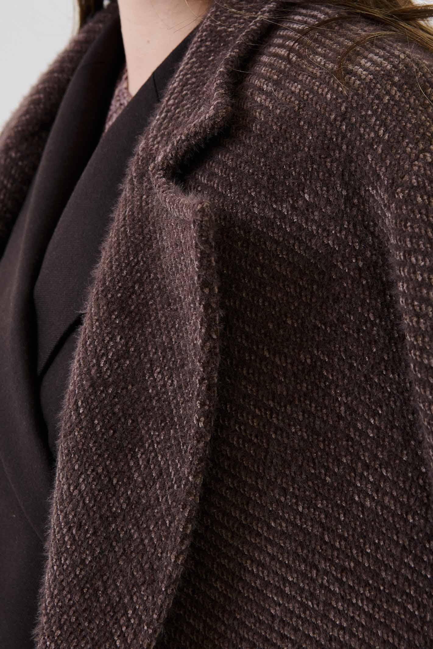 Cappotto lungo Armoire moro effetto bouclé - Image 3