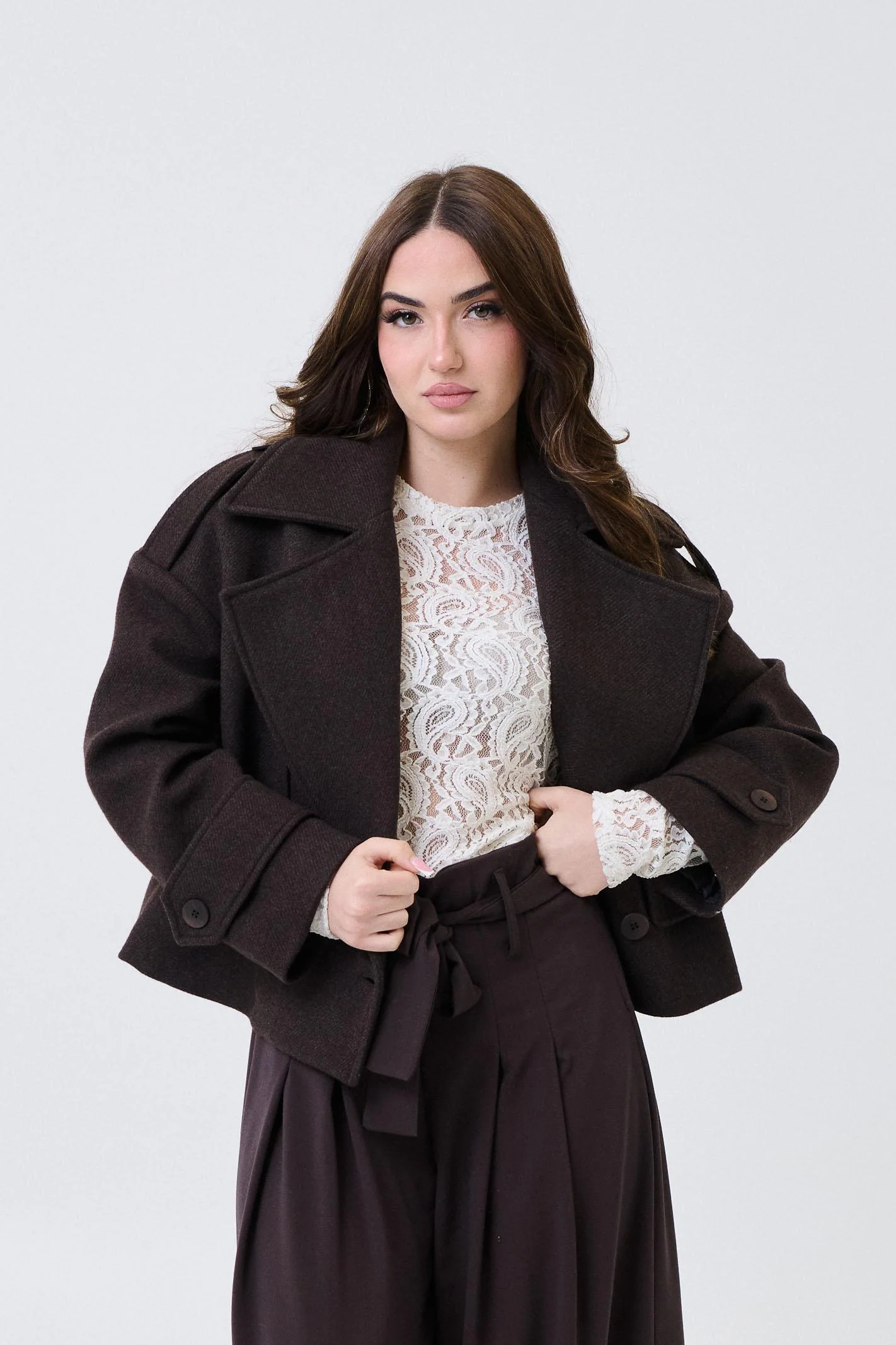 Cappotto corto doppiopetto Armoire moro - Image 2