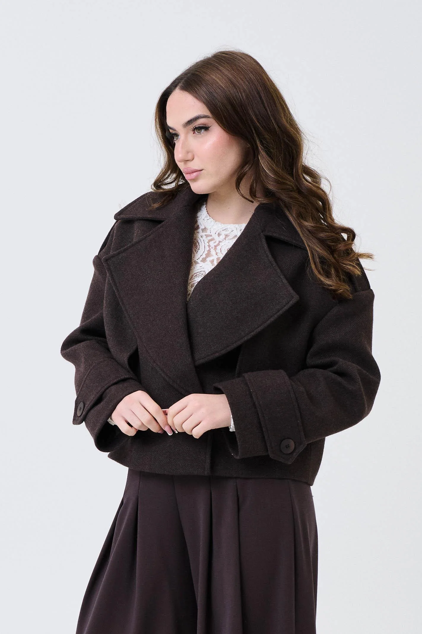 Cappotto corto doppiopetto Armoire moro - Image 3