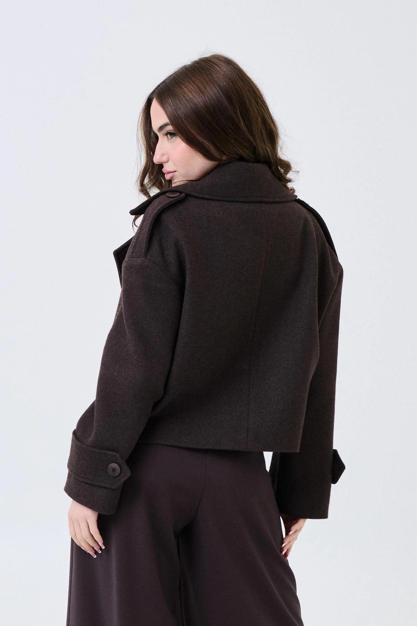 Cappotto corto doppiopetto Armoire moro - Image 4