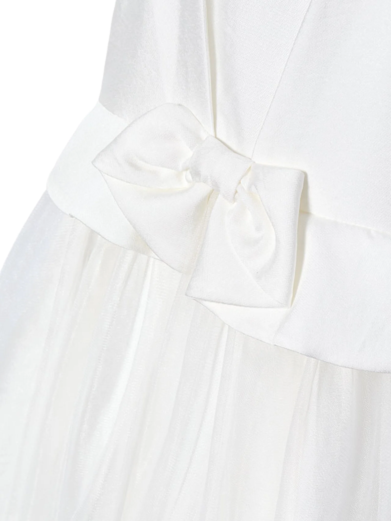 Abito Abel & Lula bianco con corpetto strutturato e gonna in tulle - Image 3