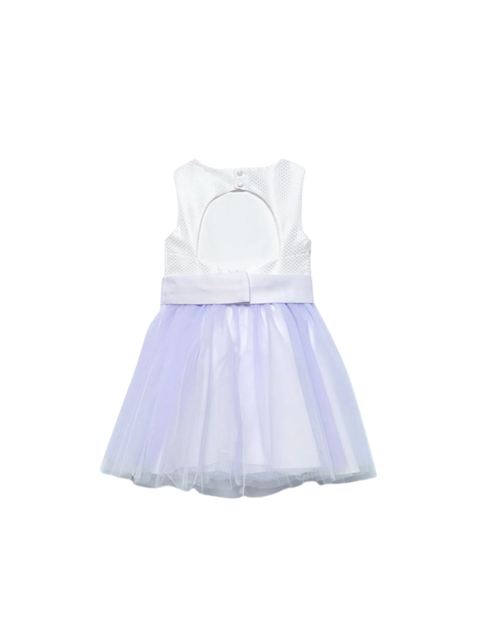 Abito Abel & Lula bianco e lilla con fiori e tulle - Image 2