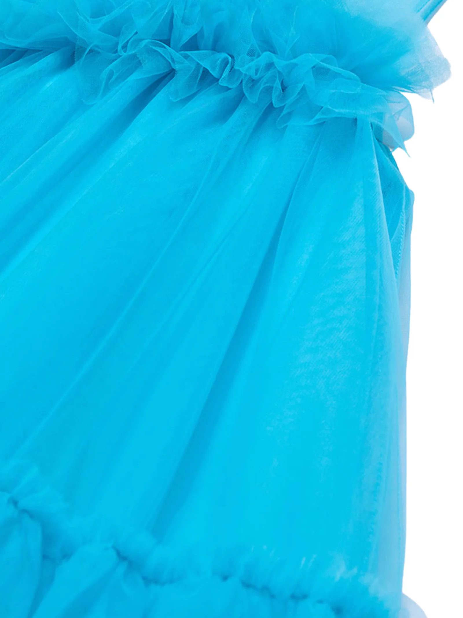 Abito Abel & Lula turchese in tulle con decorazioni floreali su corpetto - Image 3