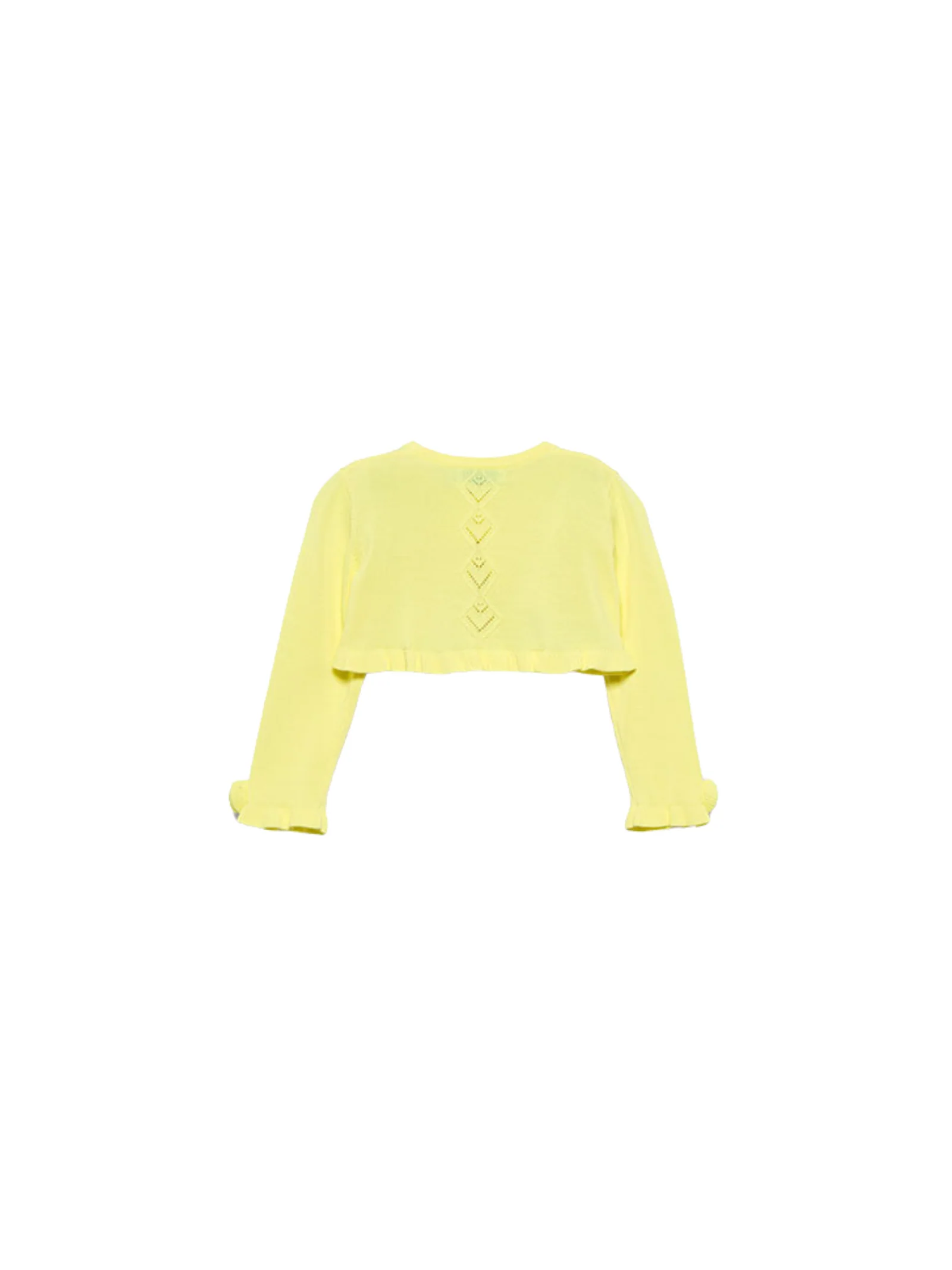 Cardigan Abel & Lula giallo con volant e applicazioni floreali - Image 2