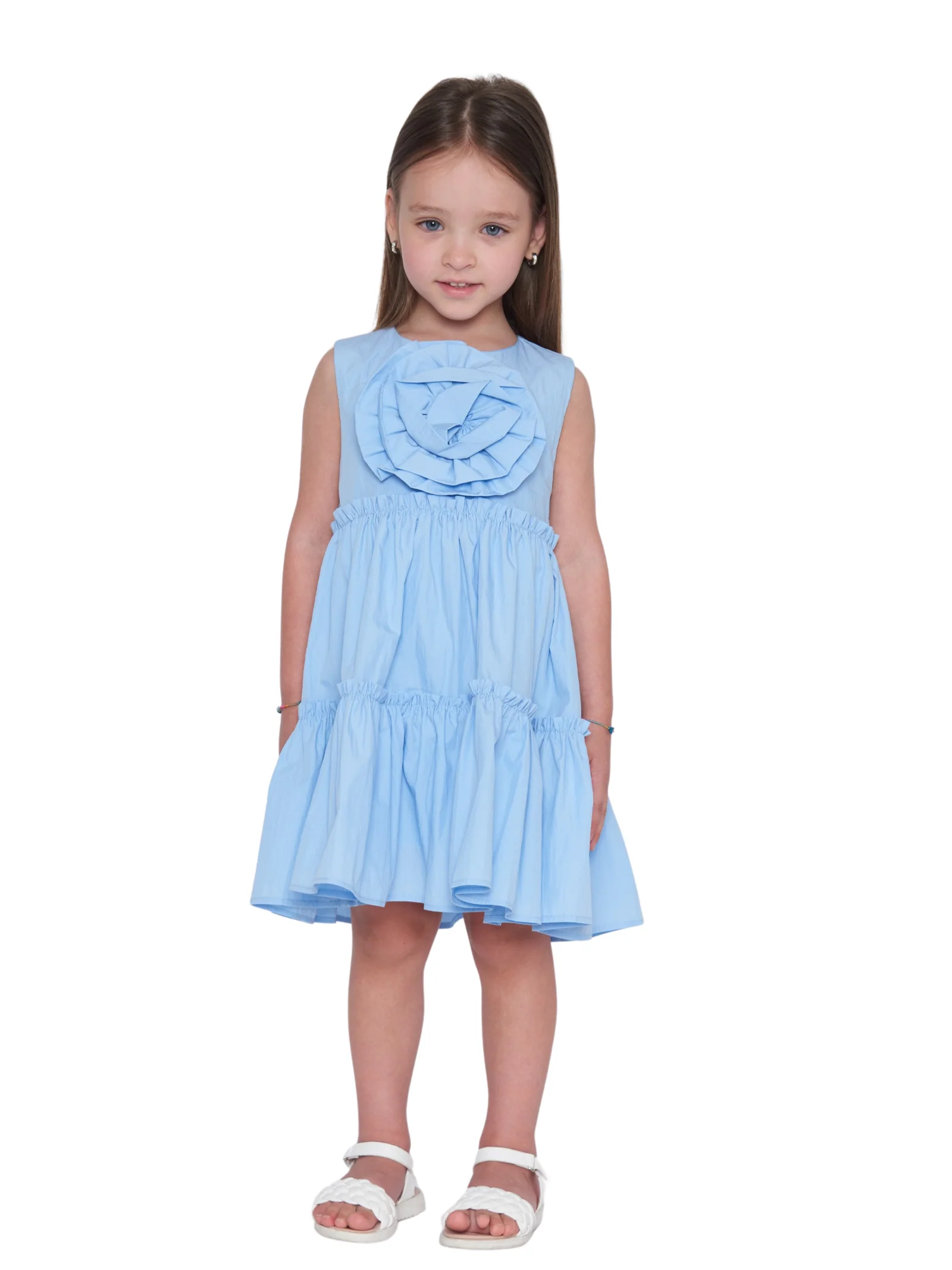 Abito a balze Tobetoo celeste - Image 2