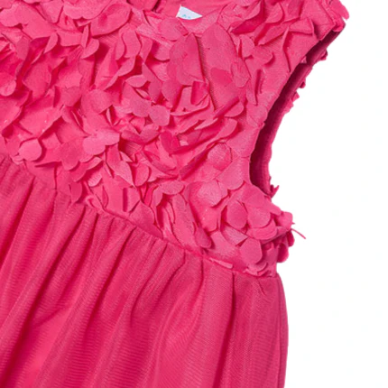 Abito Abel & Lula fucsia con applicazioni floreali 3D - Image 3
