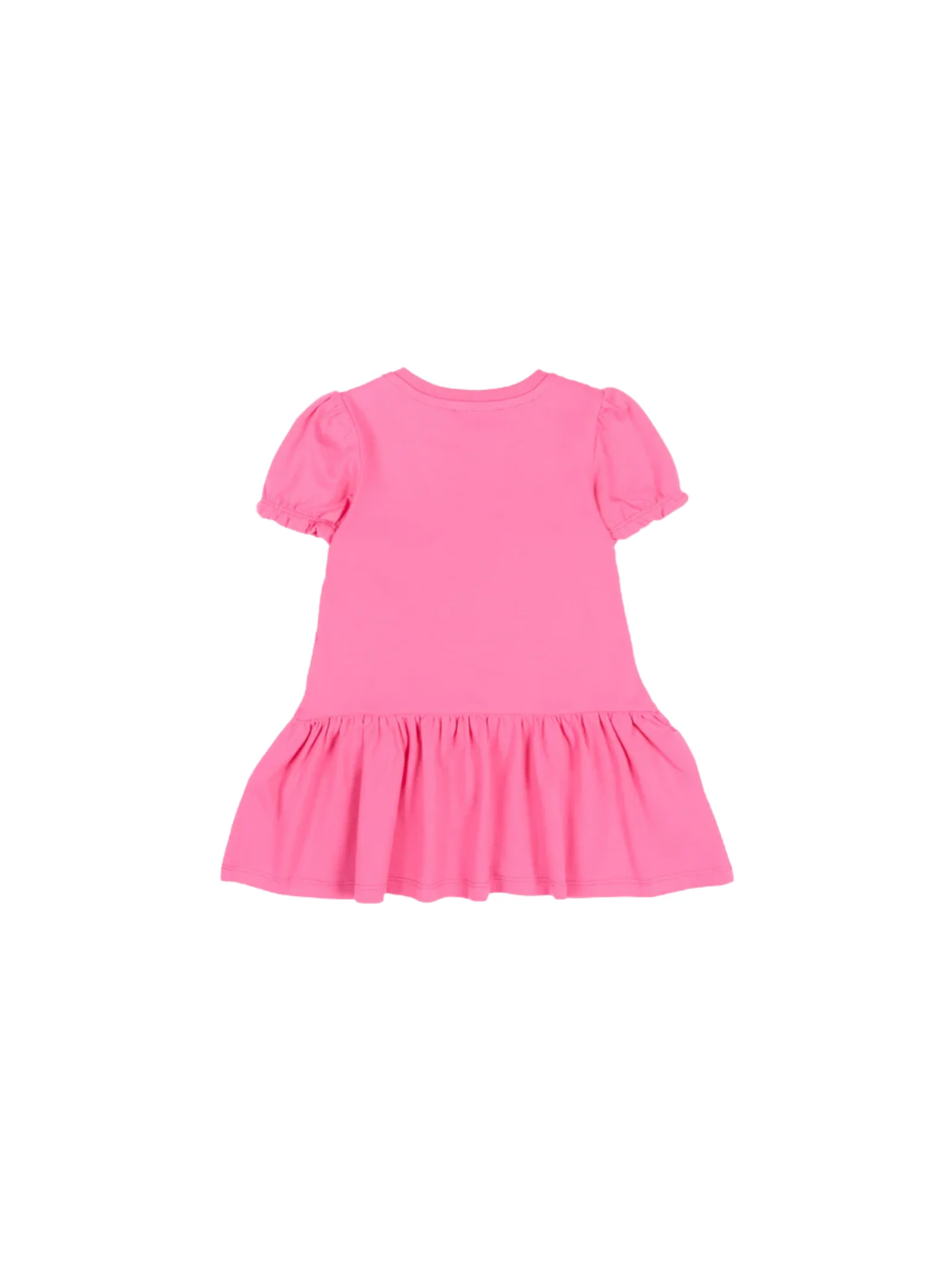 Abito con balza Moschino rosa e teddy bear con logo - Image 2