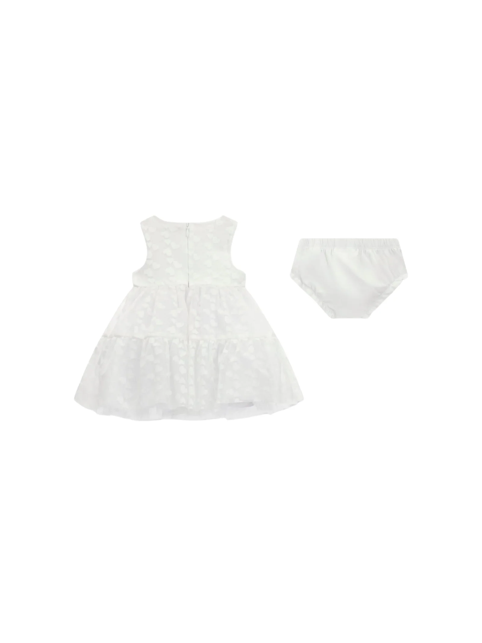 Abito con culotte Guess bianco con ricami e cuoricini - Image 2