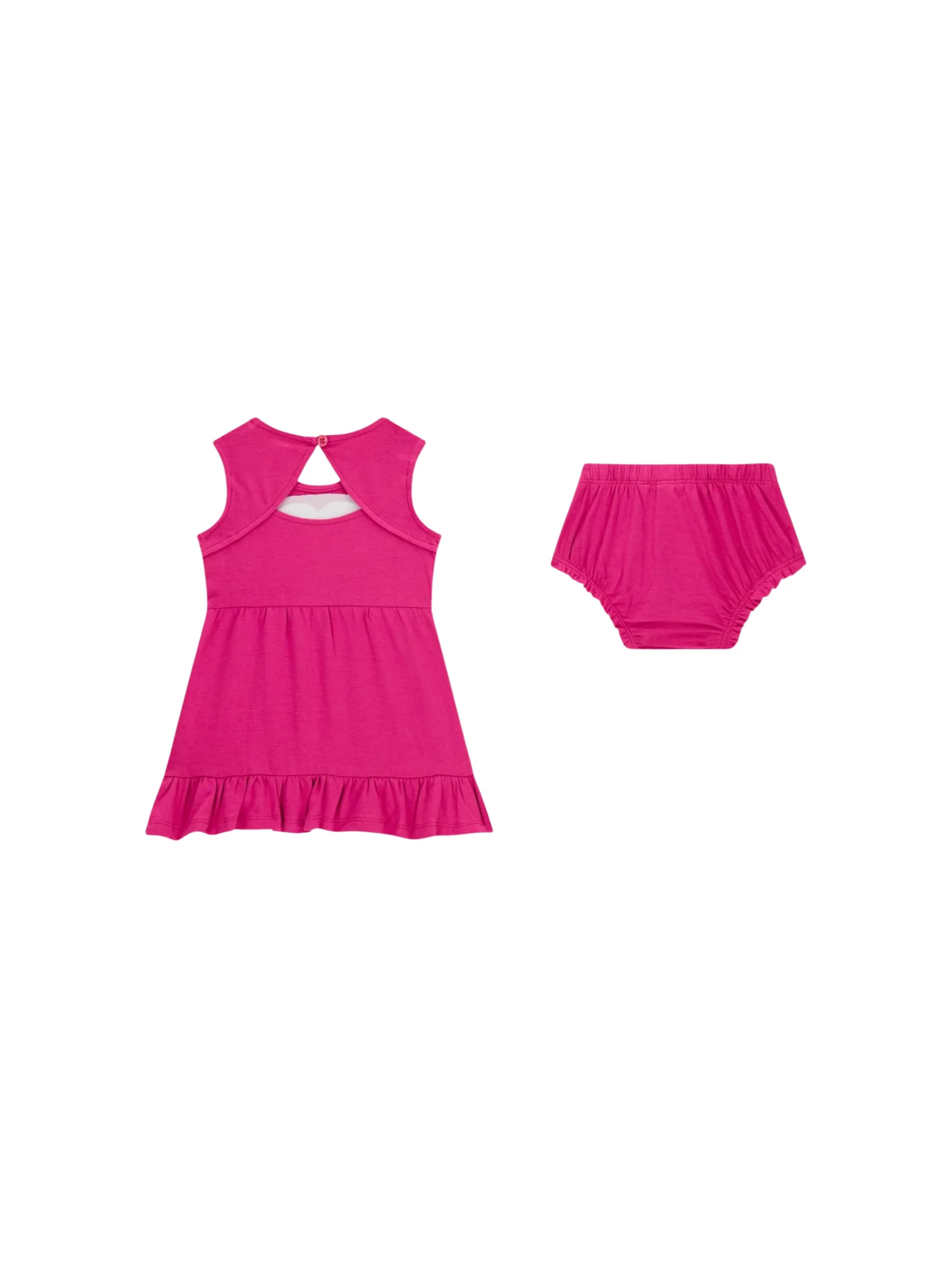 Abito con culotte Guess fucsia con stampa a cuore - Image 2