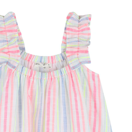 Abito con ruches Billie Blush multicolor - Image 3