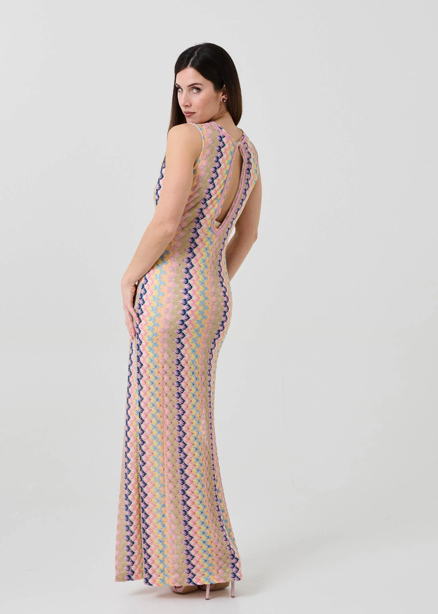 Abito con scollo a goccia Pho Firenze multicolor - Image 3