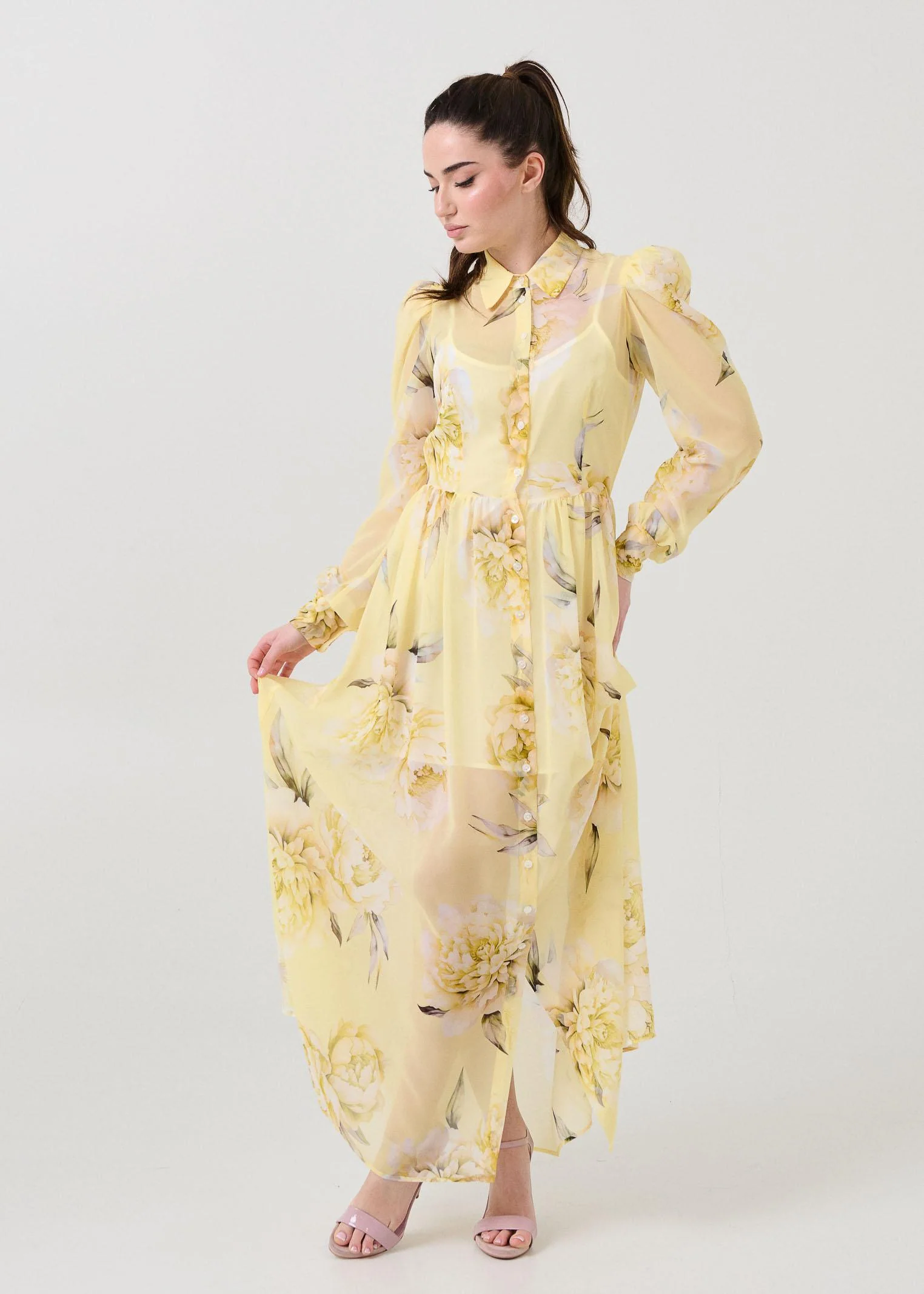 Abito "Dahlia Chemy" Silence Limited giallo - Image 2