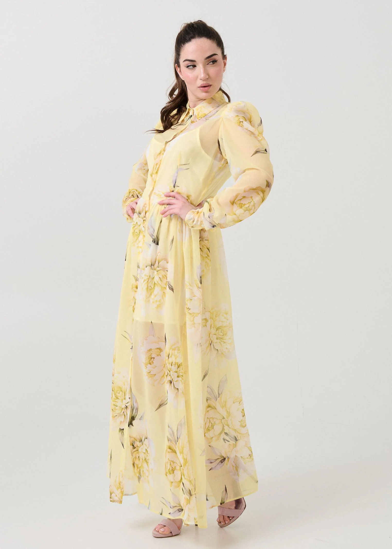 Abito "Dahlia Chemy" Silence Limited giallo - Image 3