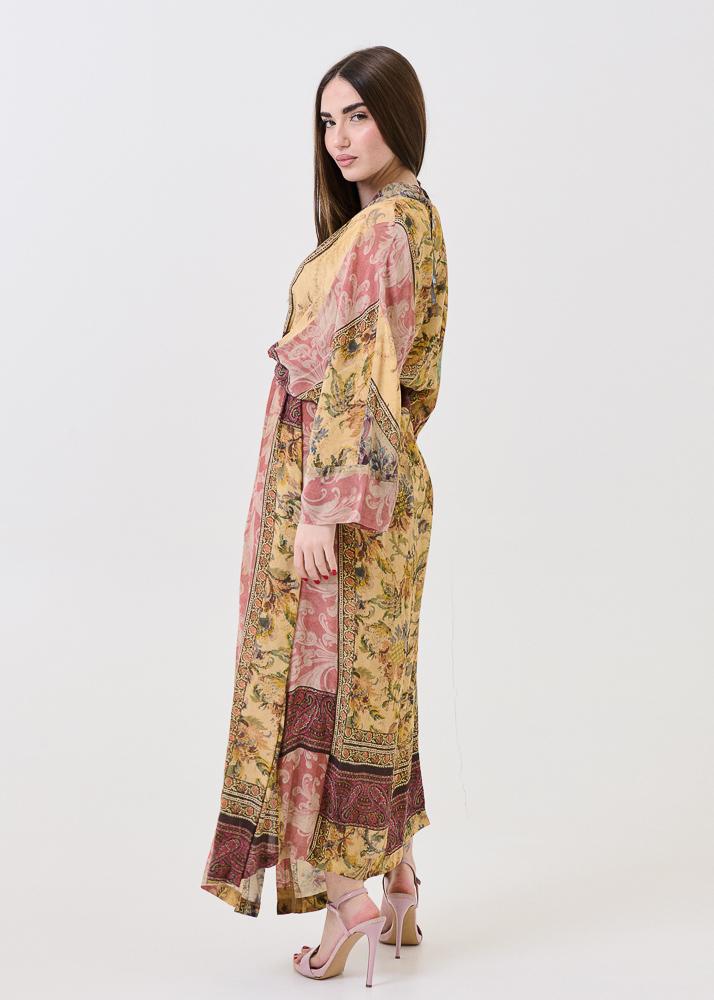 Abito Dixie marrone a fantasia con coulisse - Image 4