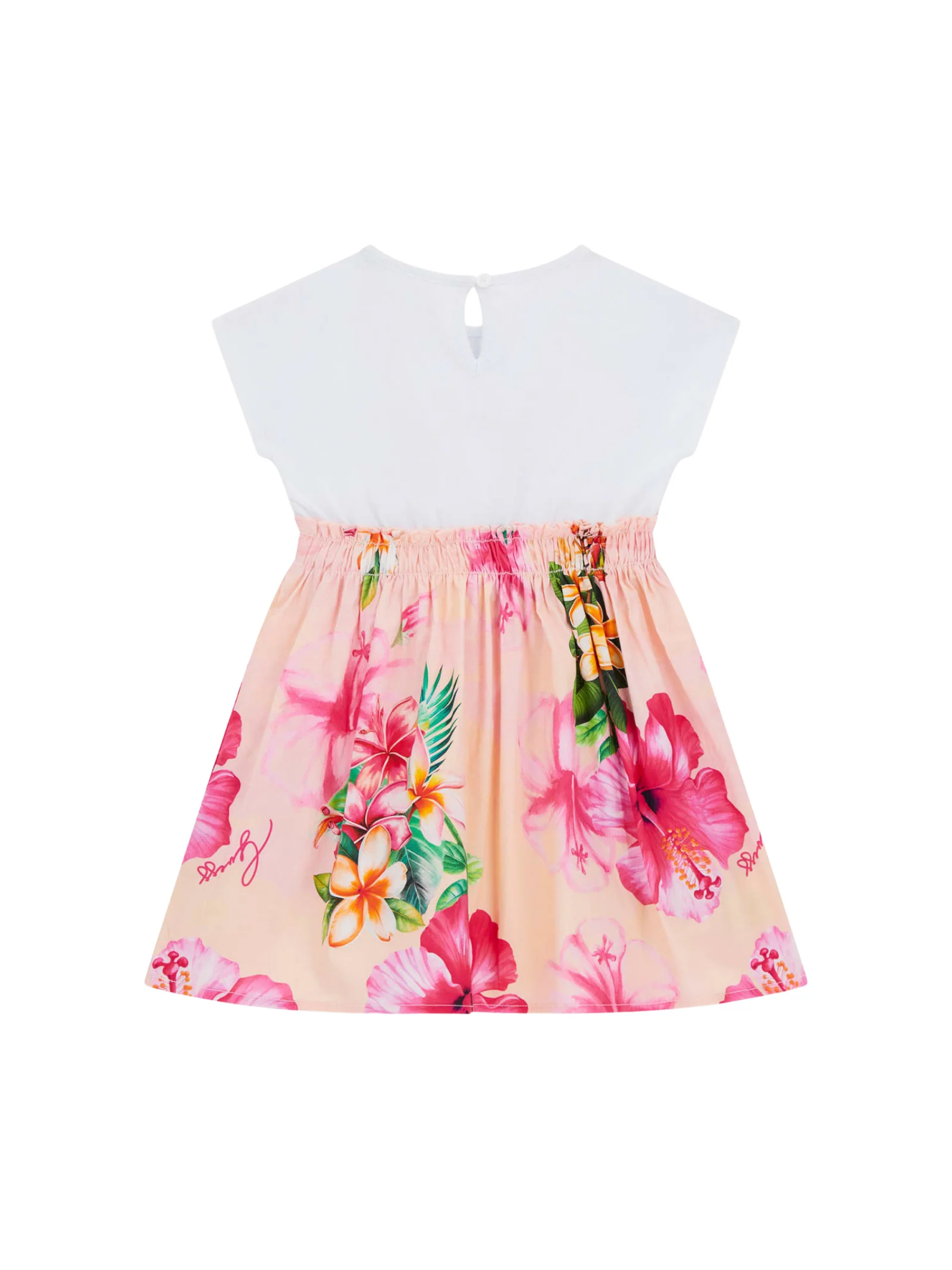 Abito Guess bianco con fondo floreale - Image 2