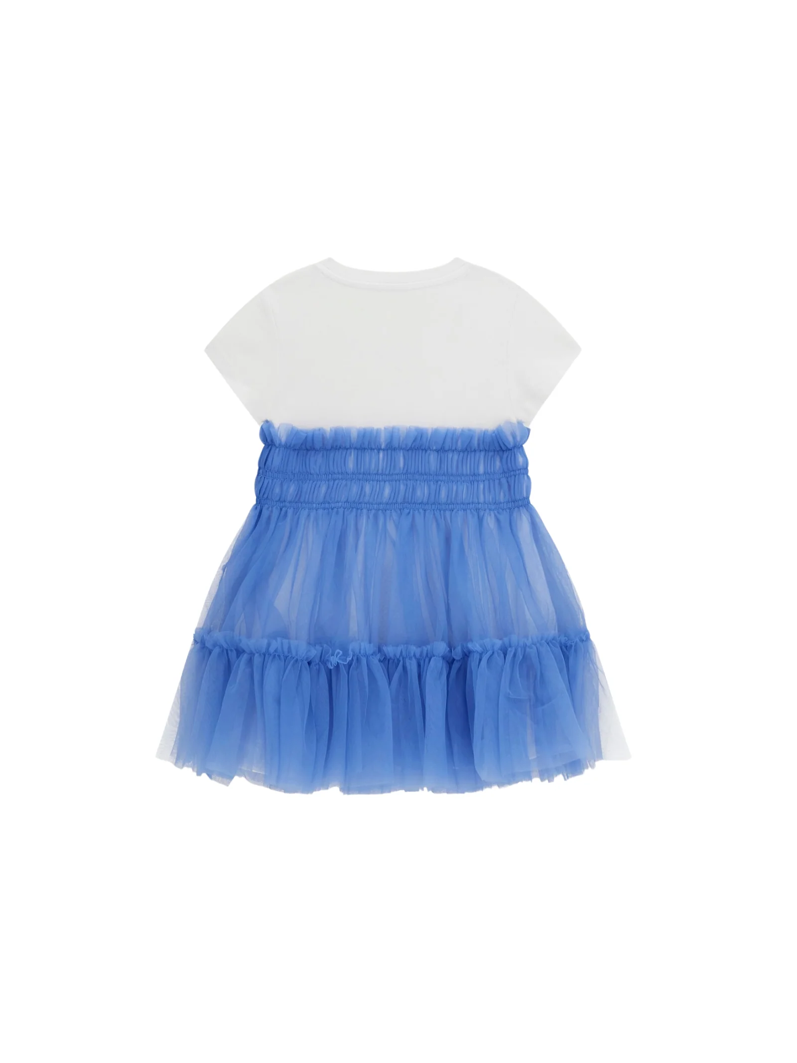 Abito Guess bianco e blu con gonna in tulle - Image 2