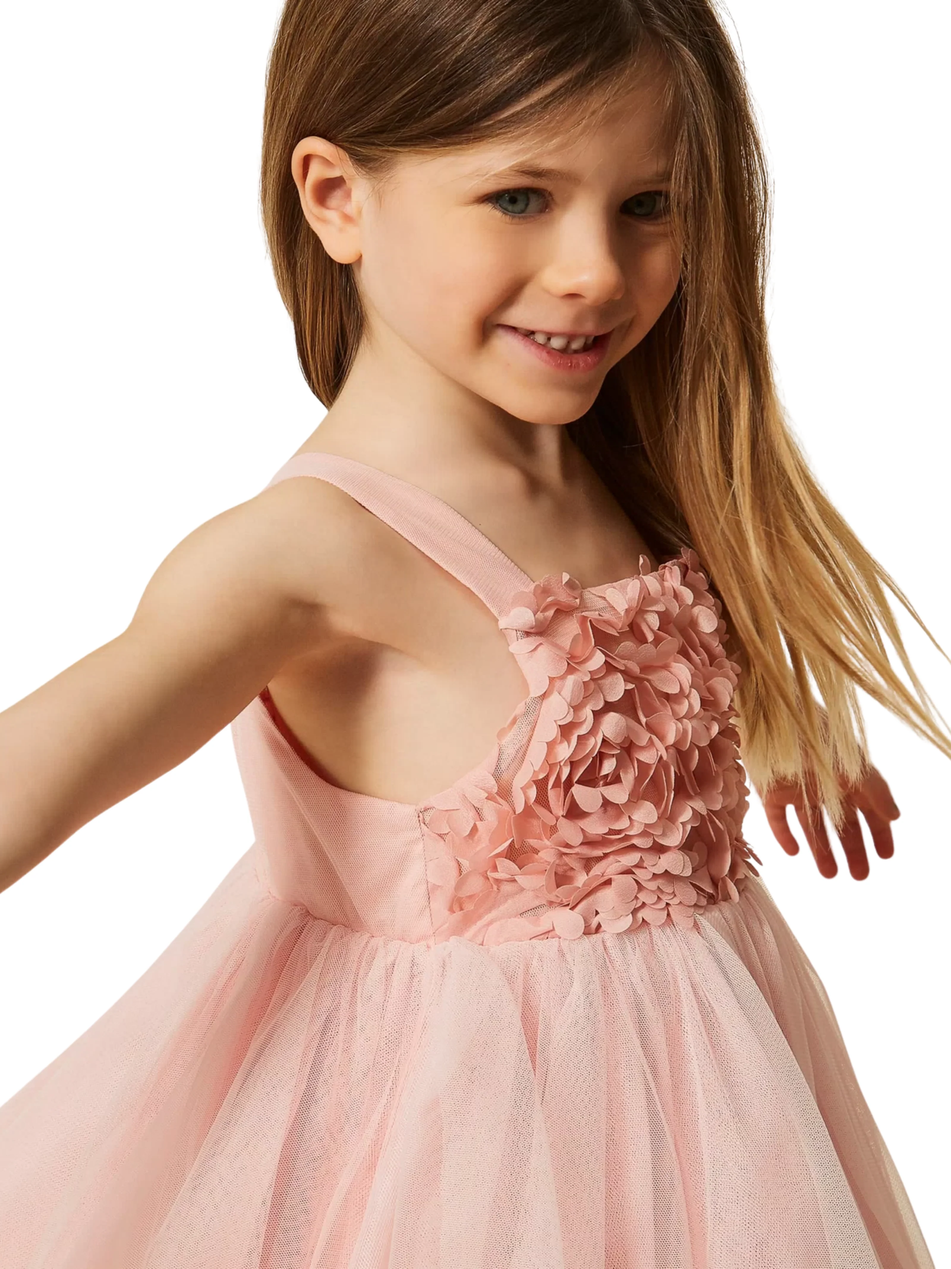 Abito in tulle Twinset rosa con balze - Image 4