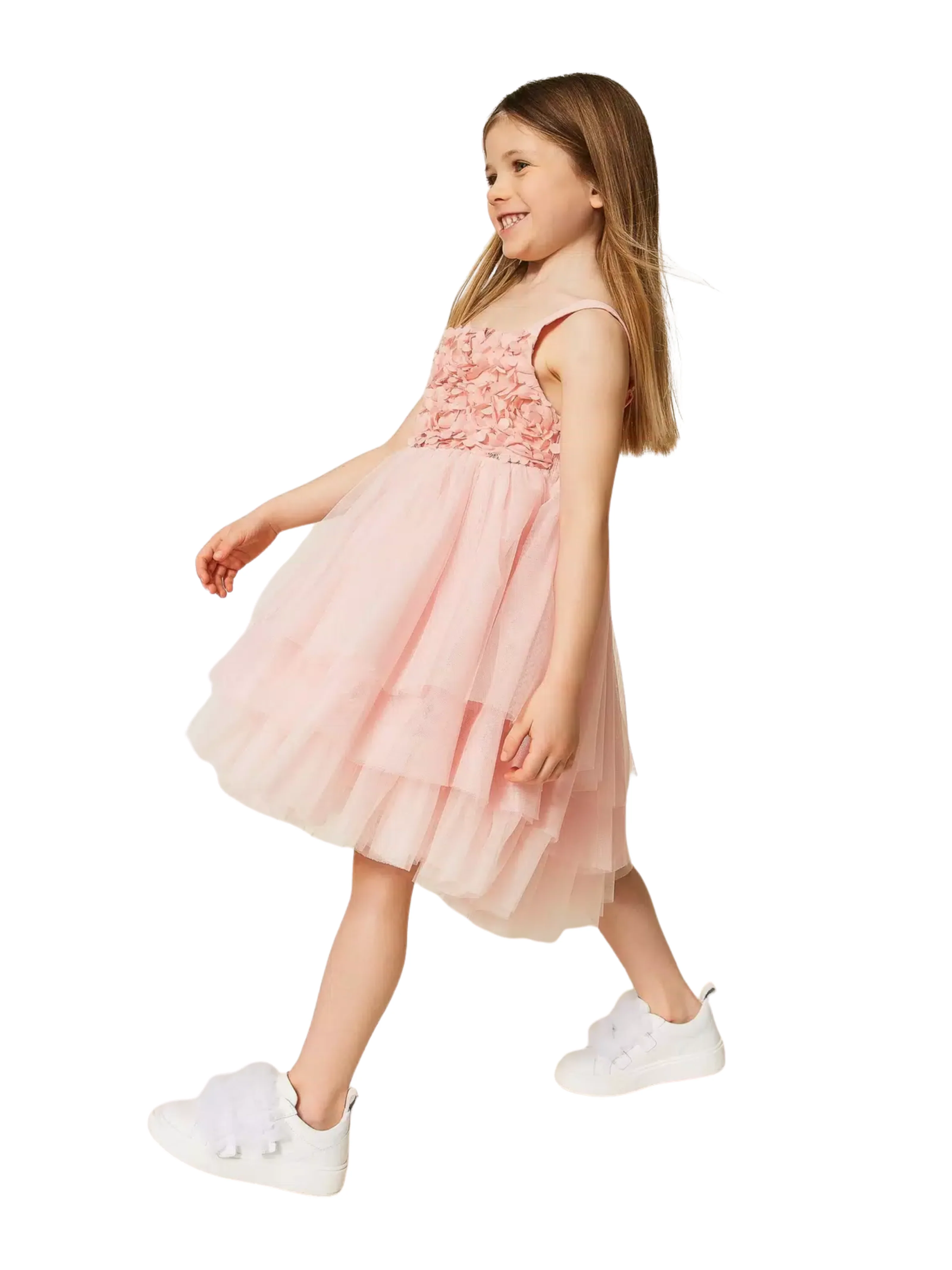 Abito in tulle Twinset rosa con balze - Image 5