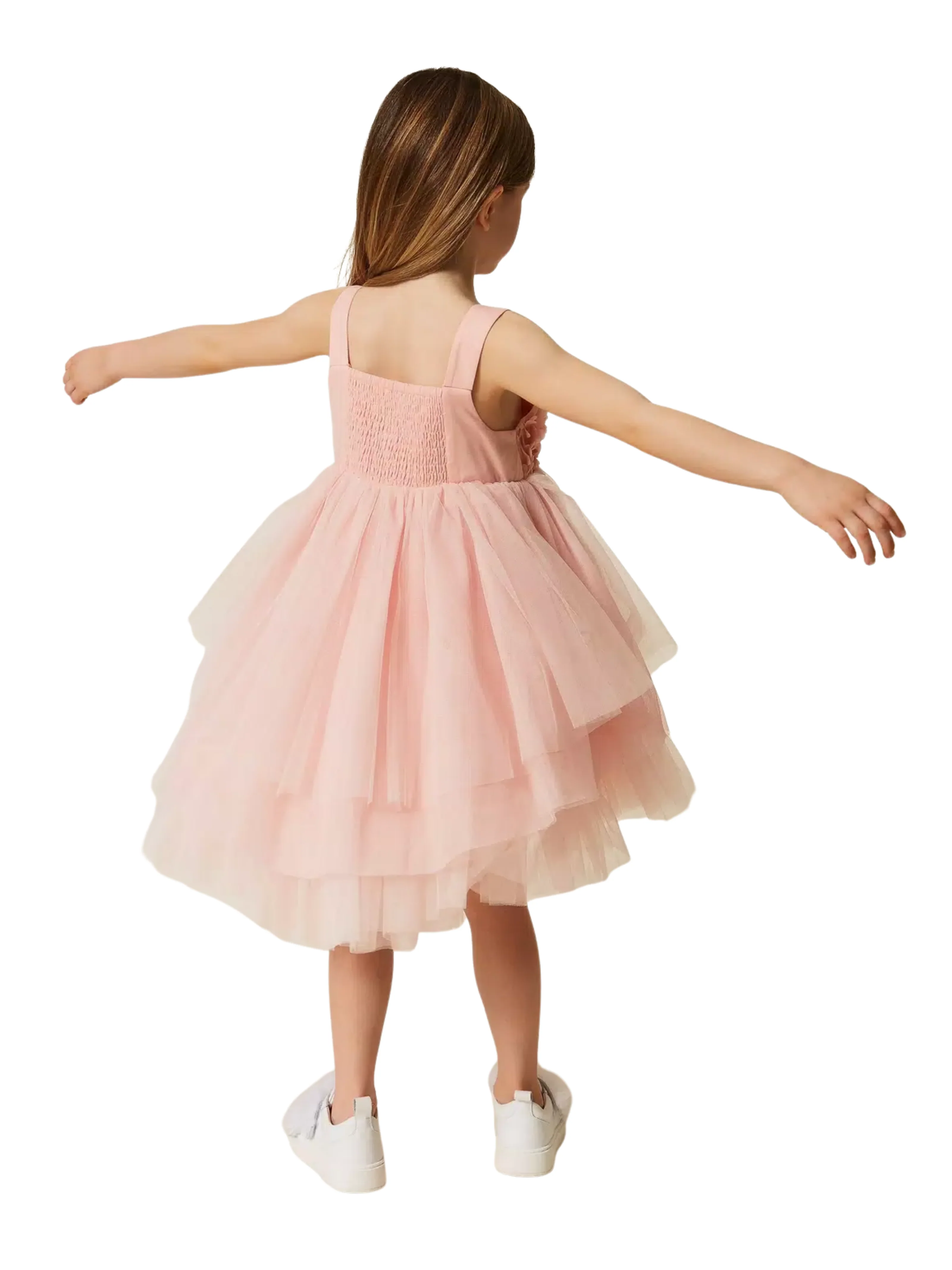Abito in tulle Twinset rosa con balze - Image 6