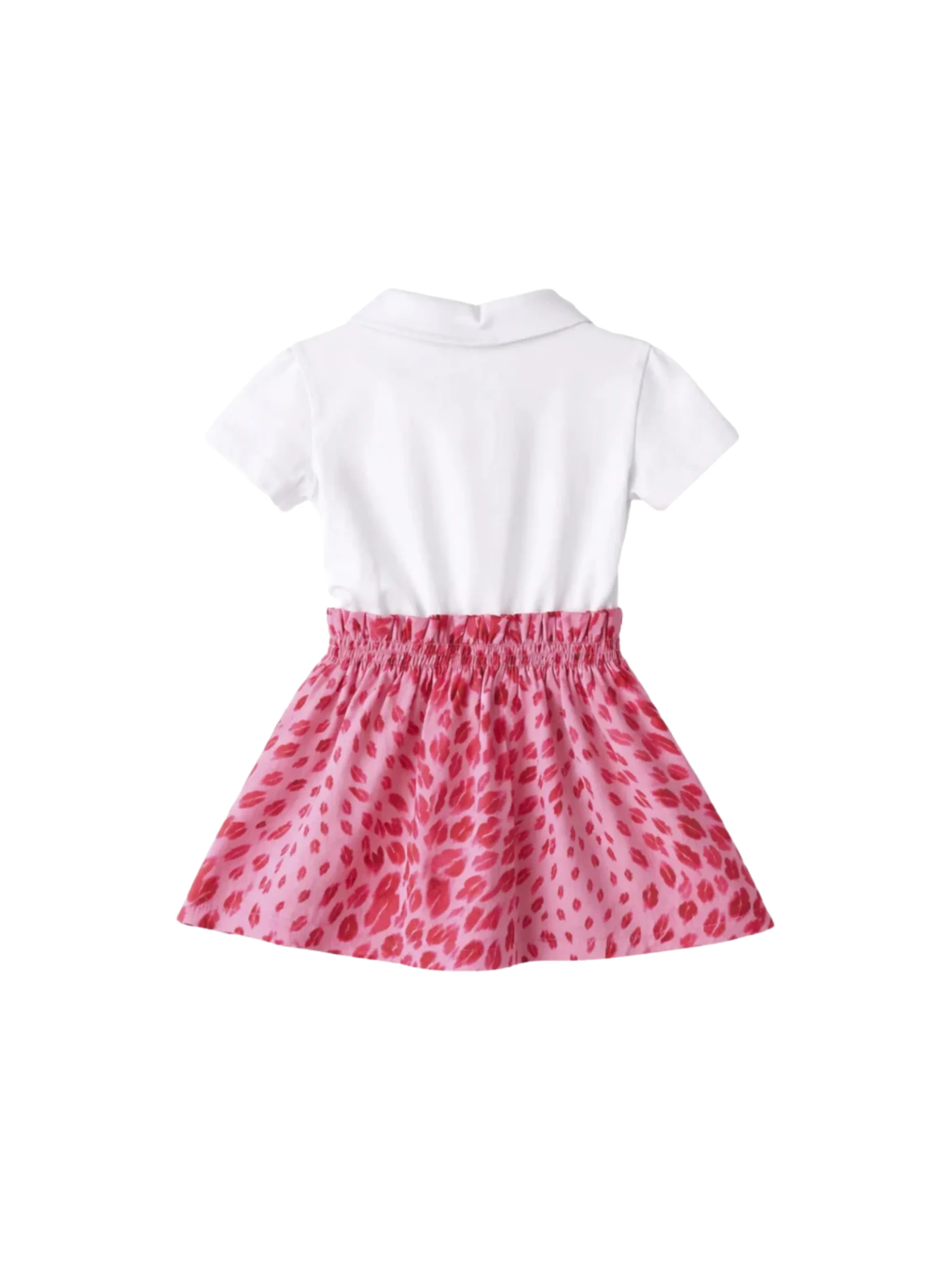 Abito Just Cavalli bianco e rosa con fantasia a contrasto - Image 3