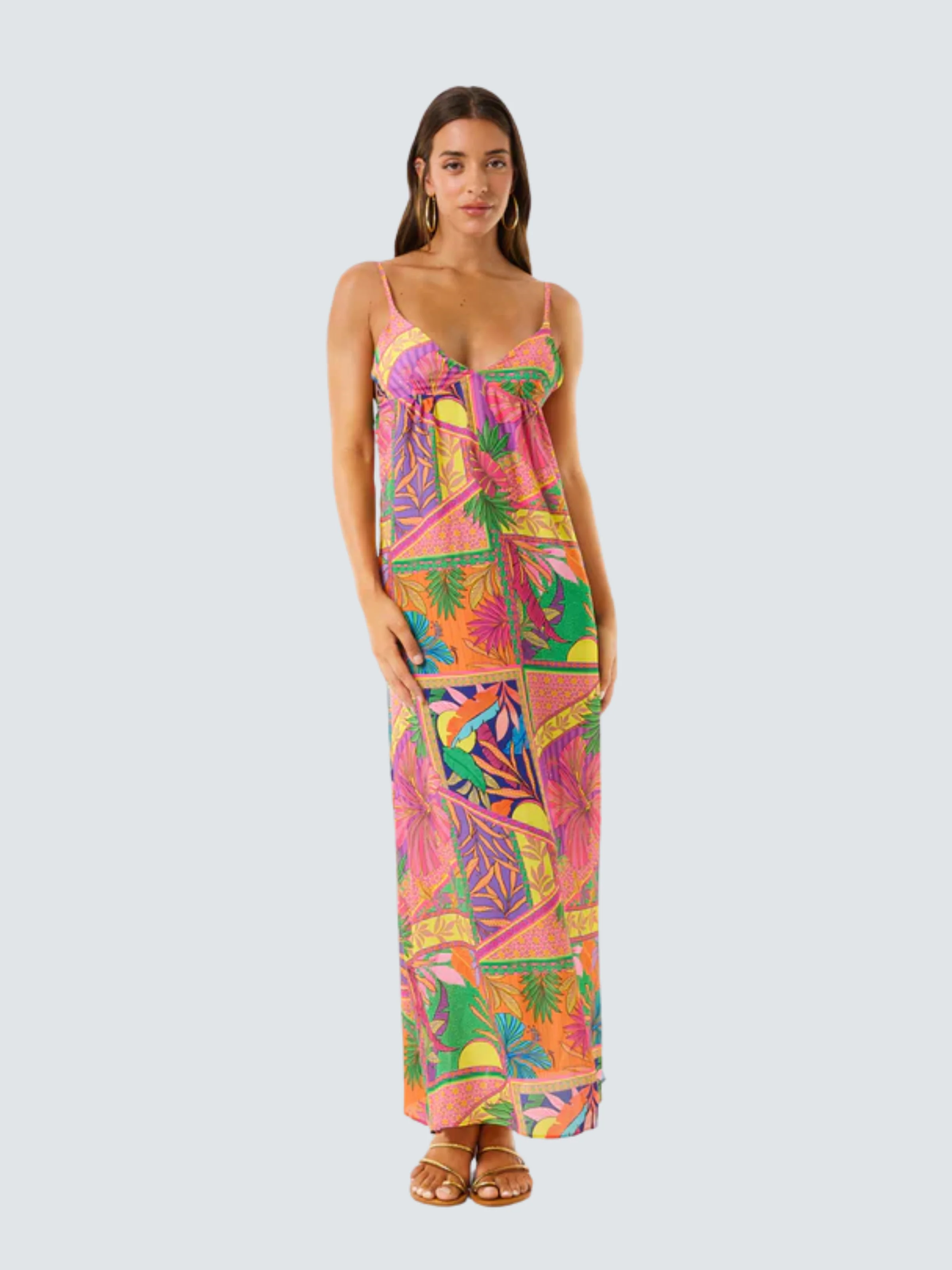 Abito lungo 4Giveness multicolor pop foulard