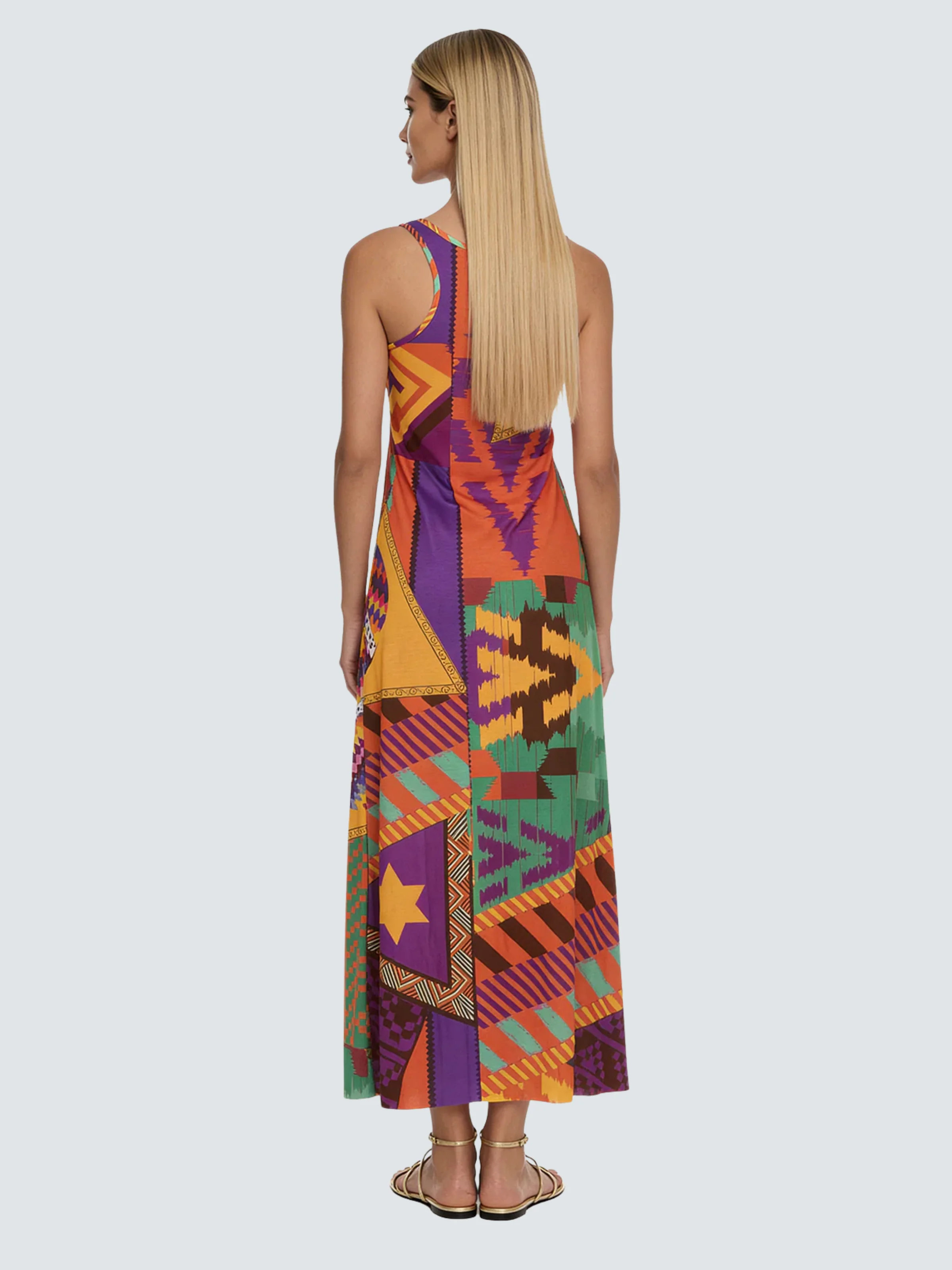 Abito lungo Fk multicolor - Image 2