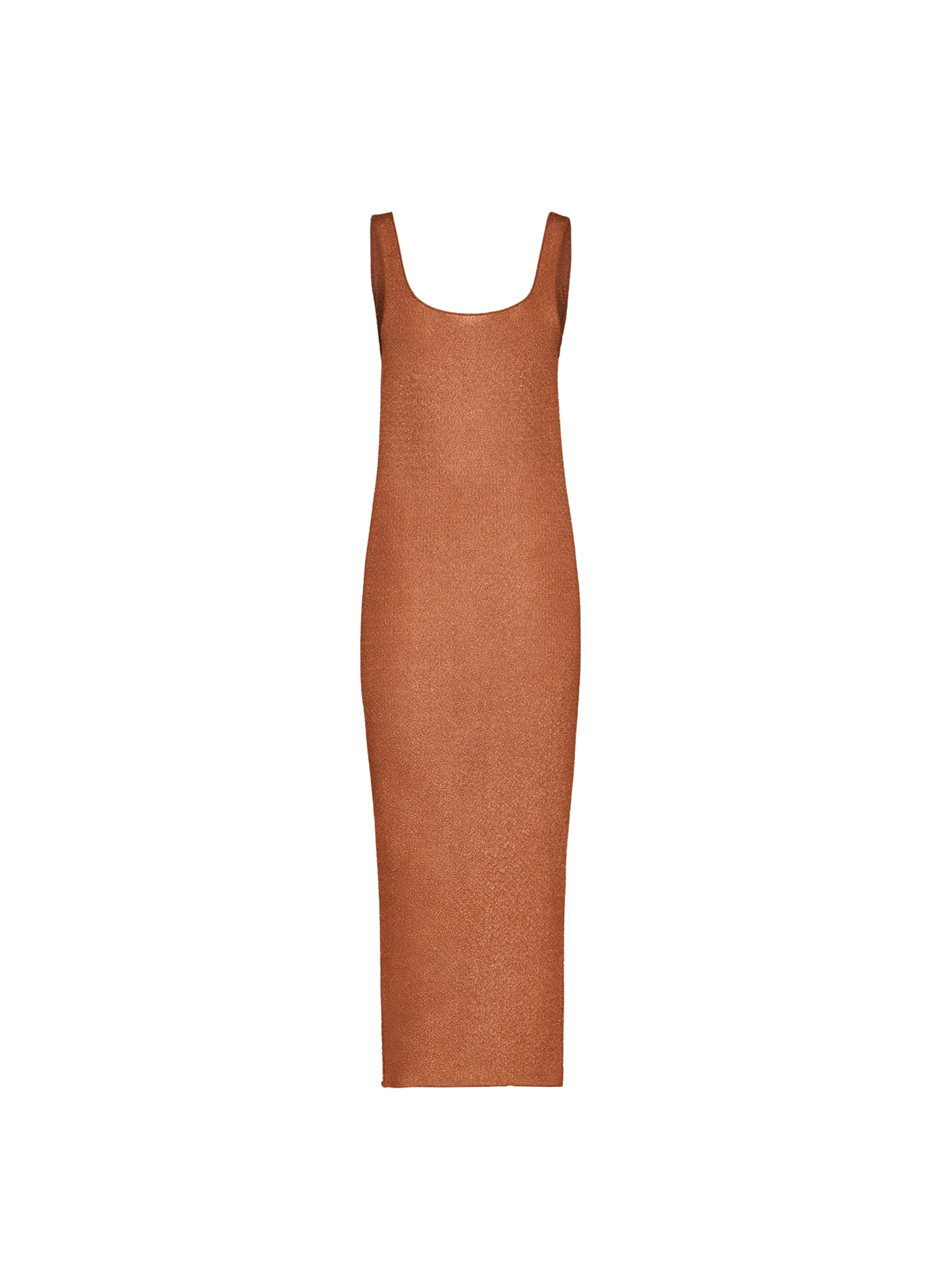 Abito lungo lurex Fk arancione con scollo profondo posteriore - Image 3