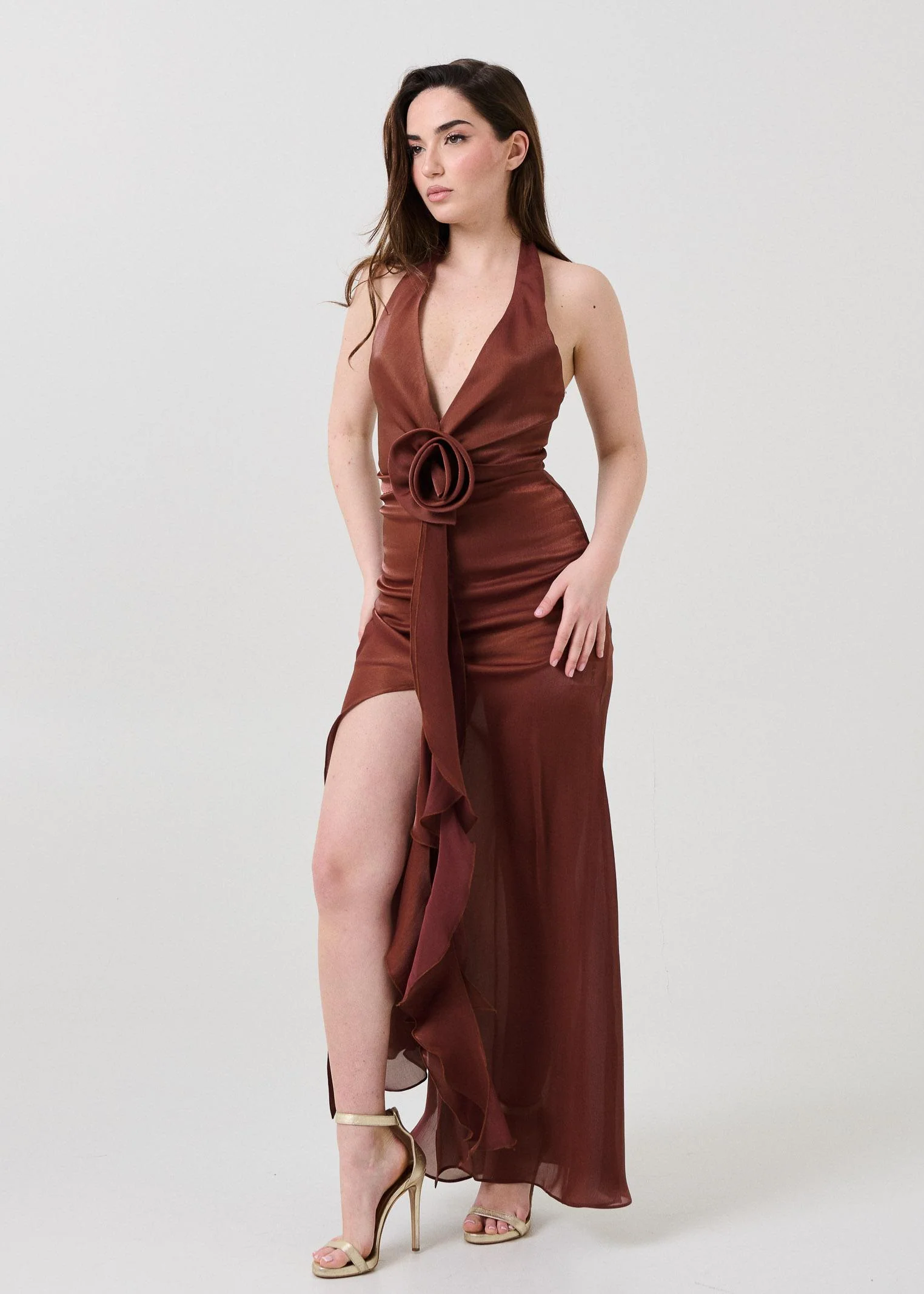 Abito "Rosabelle" Silence Limited marrone - Image 3