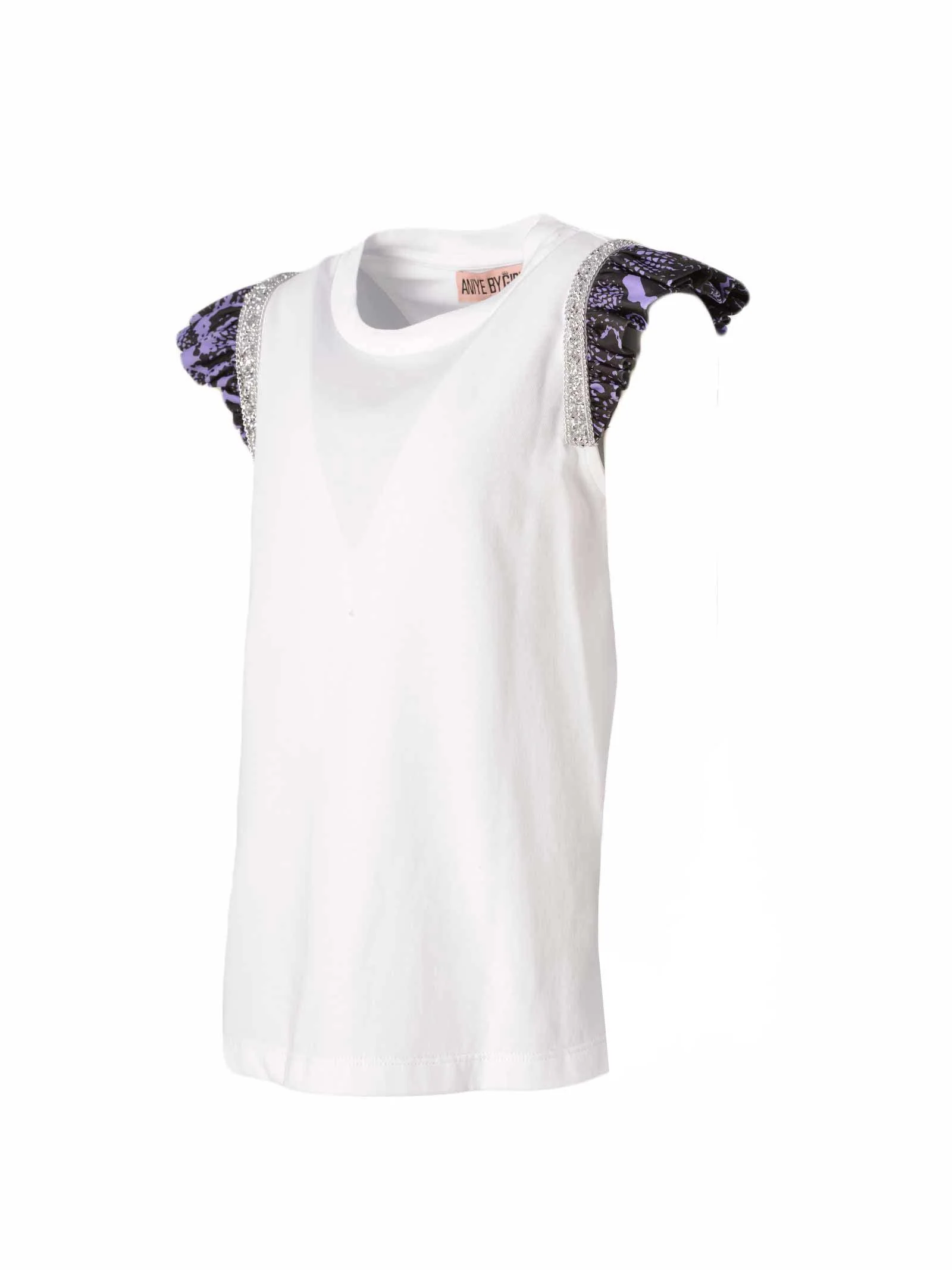 T-shirt bianca con applicazione - Image 2