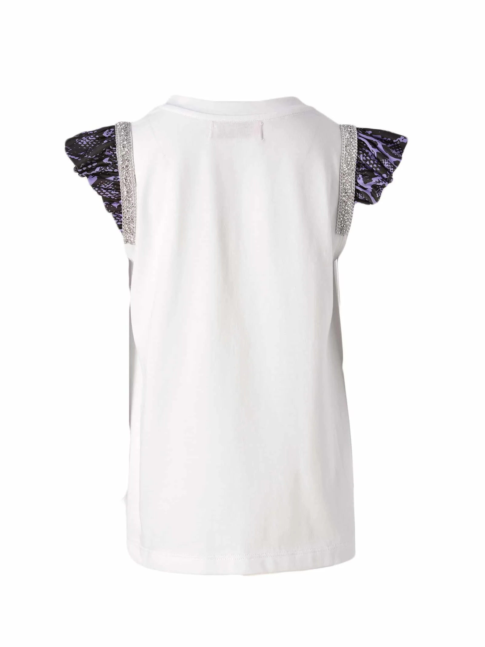T-shirt bianca con applicazione - Image 3