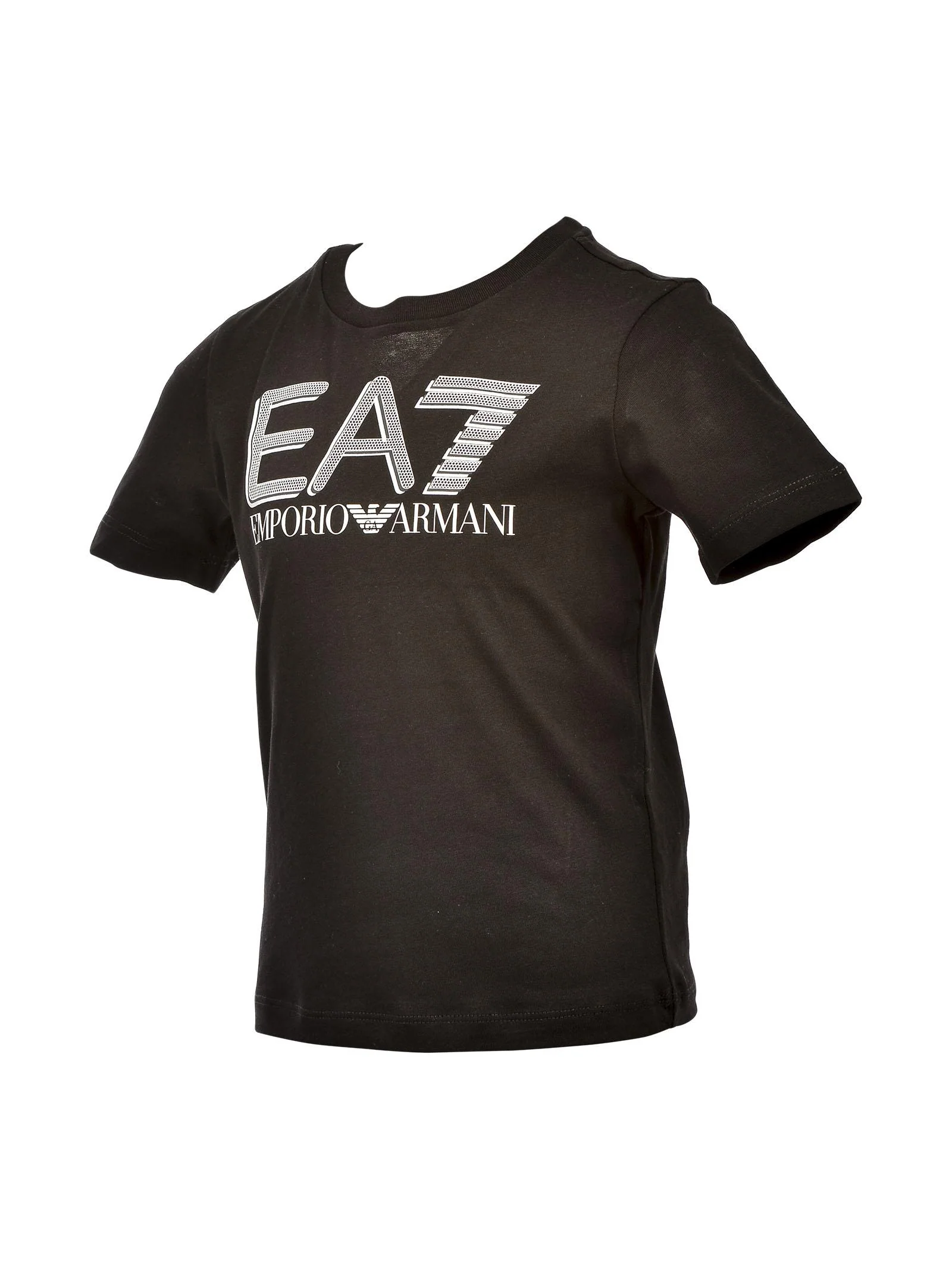 T-shirt nera con stampa EA7 - Image 2