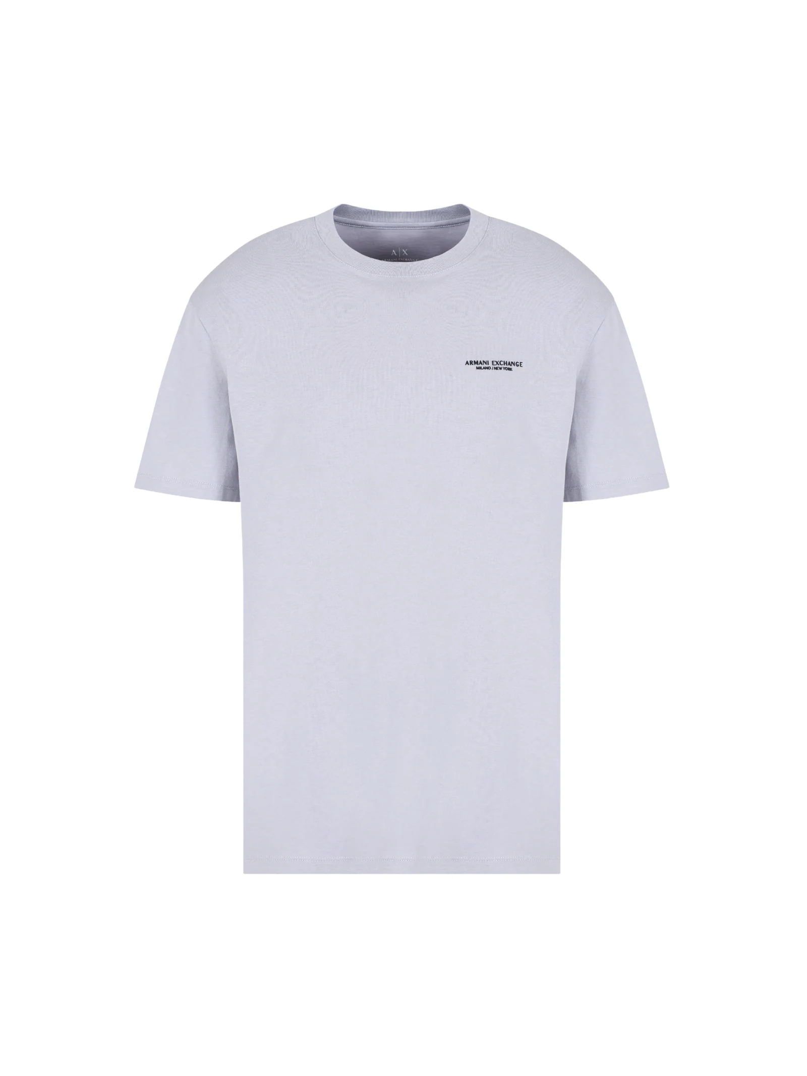 T-shirt Armani Exchange lilla con logo sul petto