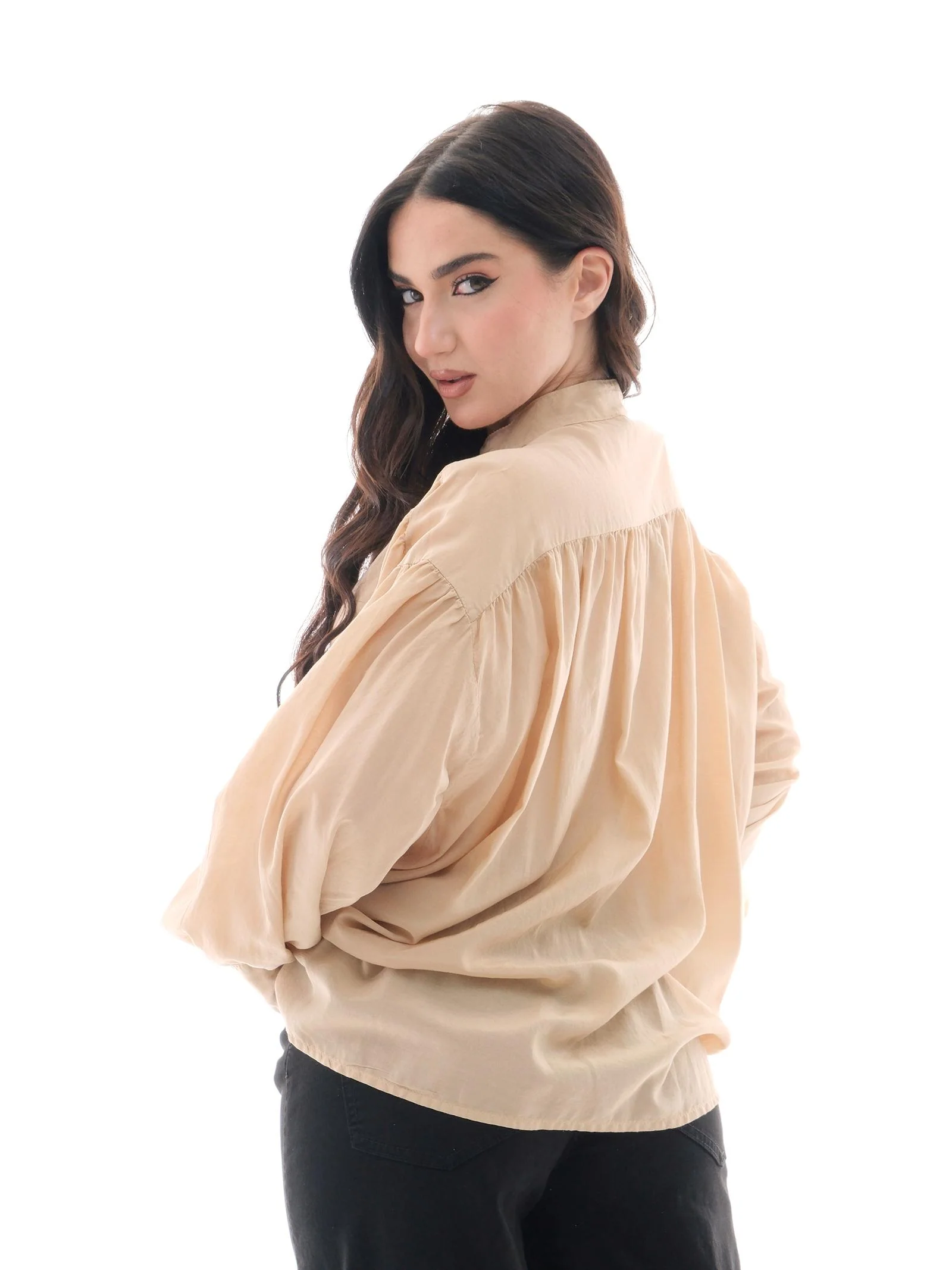 Camicia Armoire sabbia con nodo frontale - Image 3