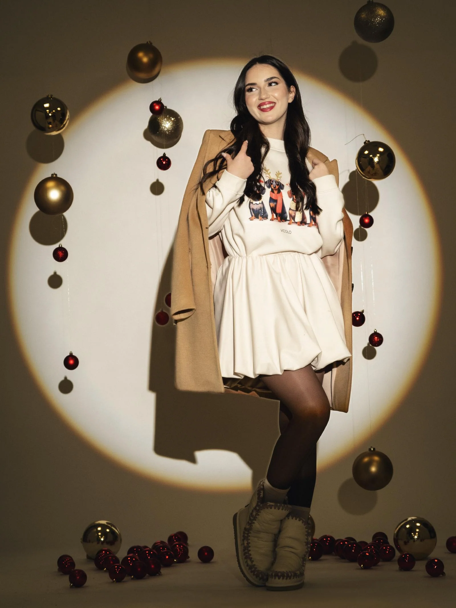 Cappotto corto monopetto Armoire Antonella cammello - Image 4