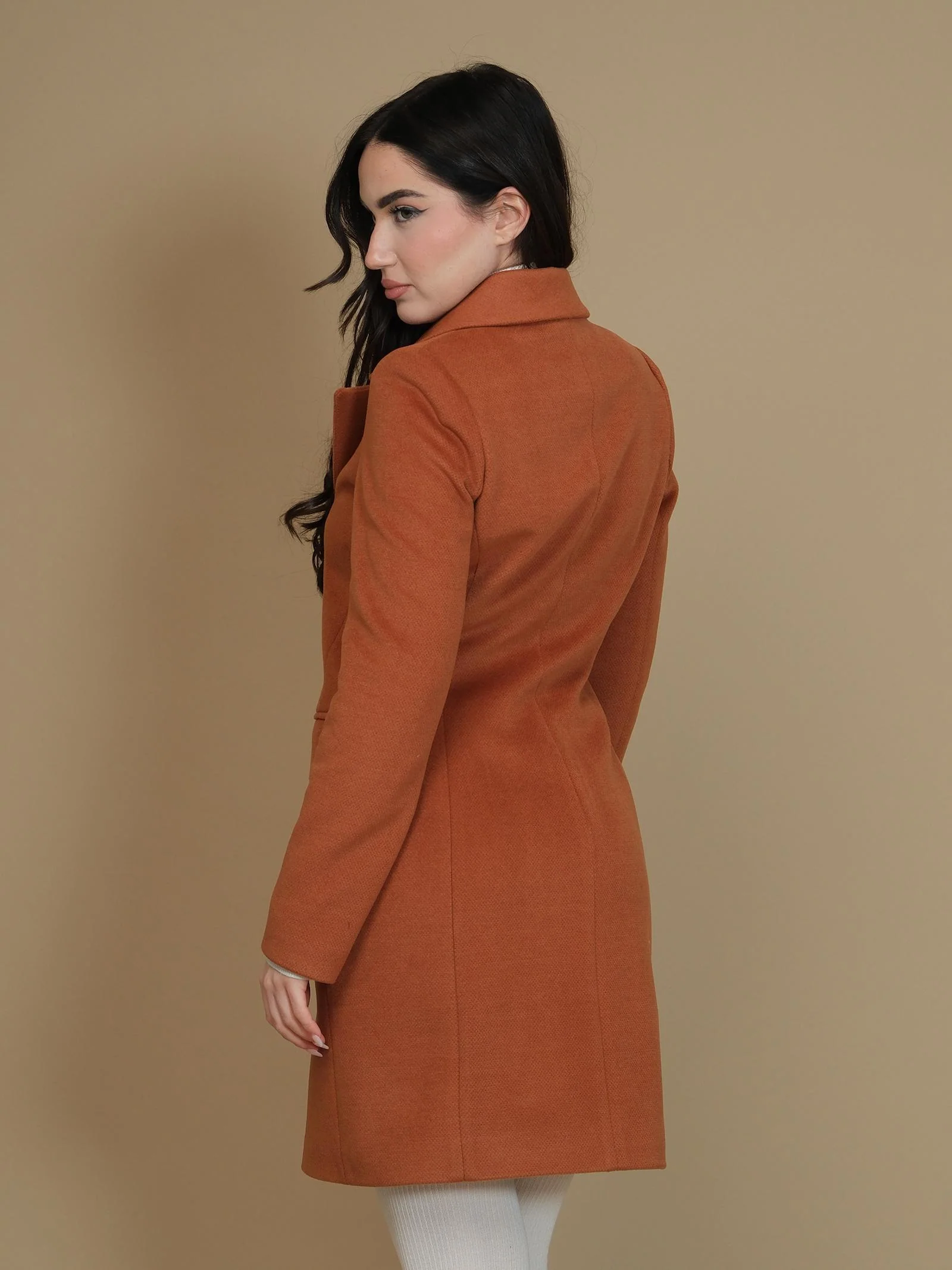 Cappotto corto monopetto Armoire Antonella coccio - Image 3