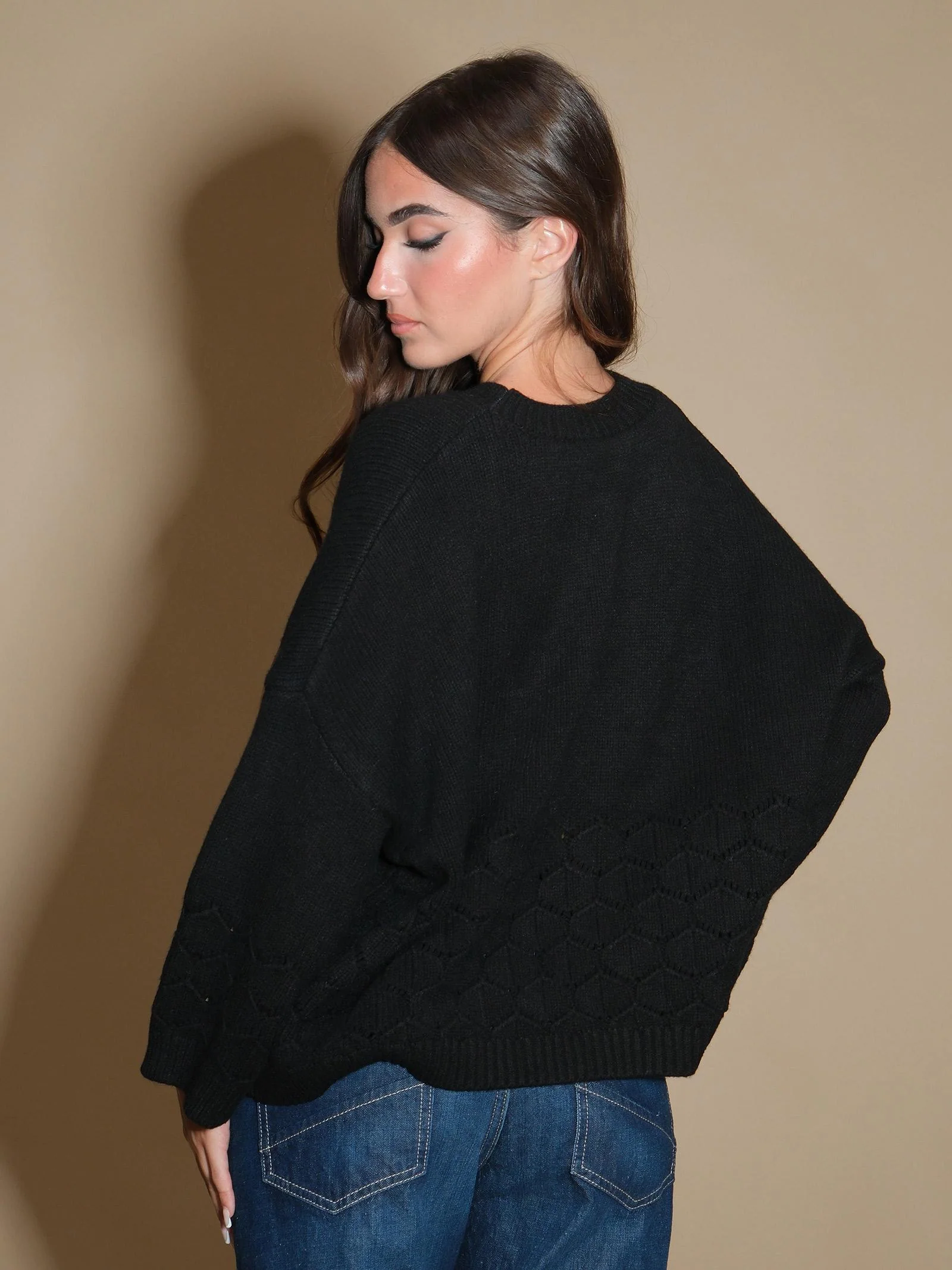 Maglione Armoire traforato nero - Image 3