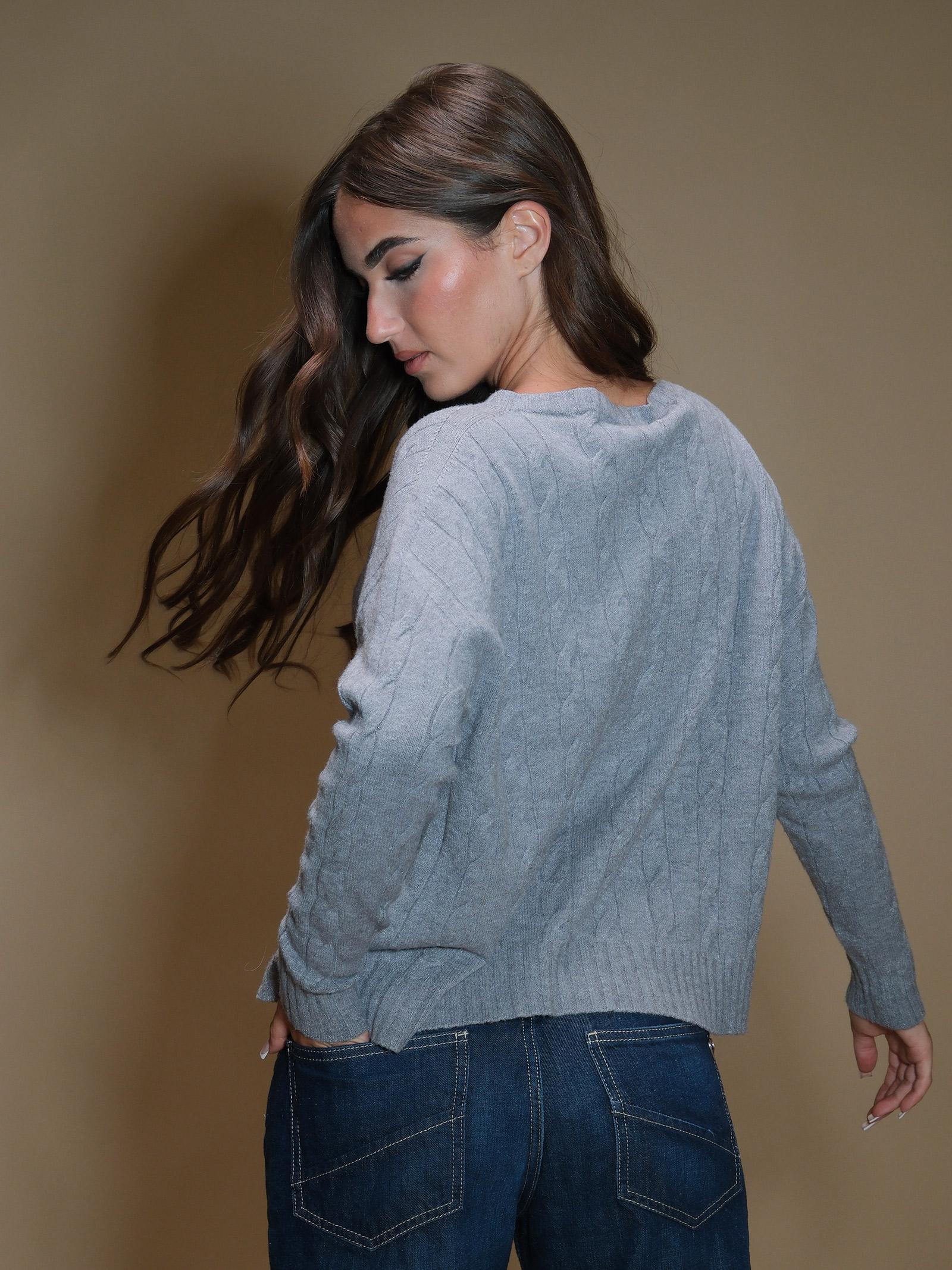 Maglione Armoire treccia grigio - Image 3