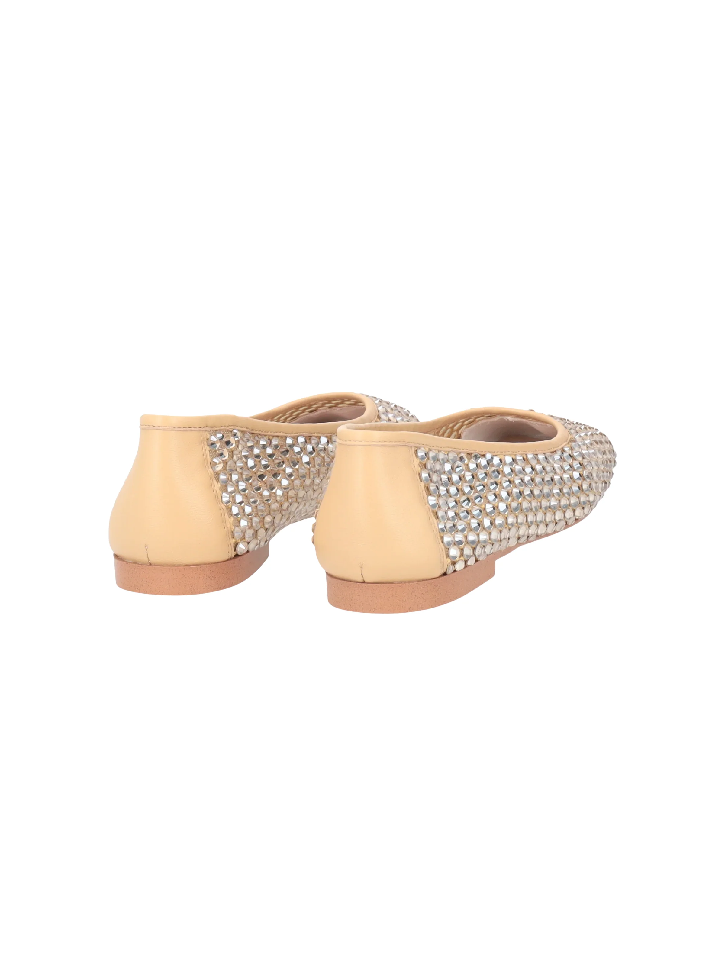 Ballerine "Chantilly" Tosca Blu beige in rete con strass - Image 3