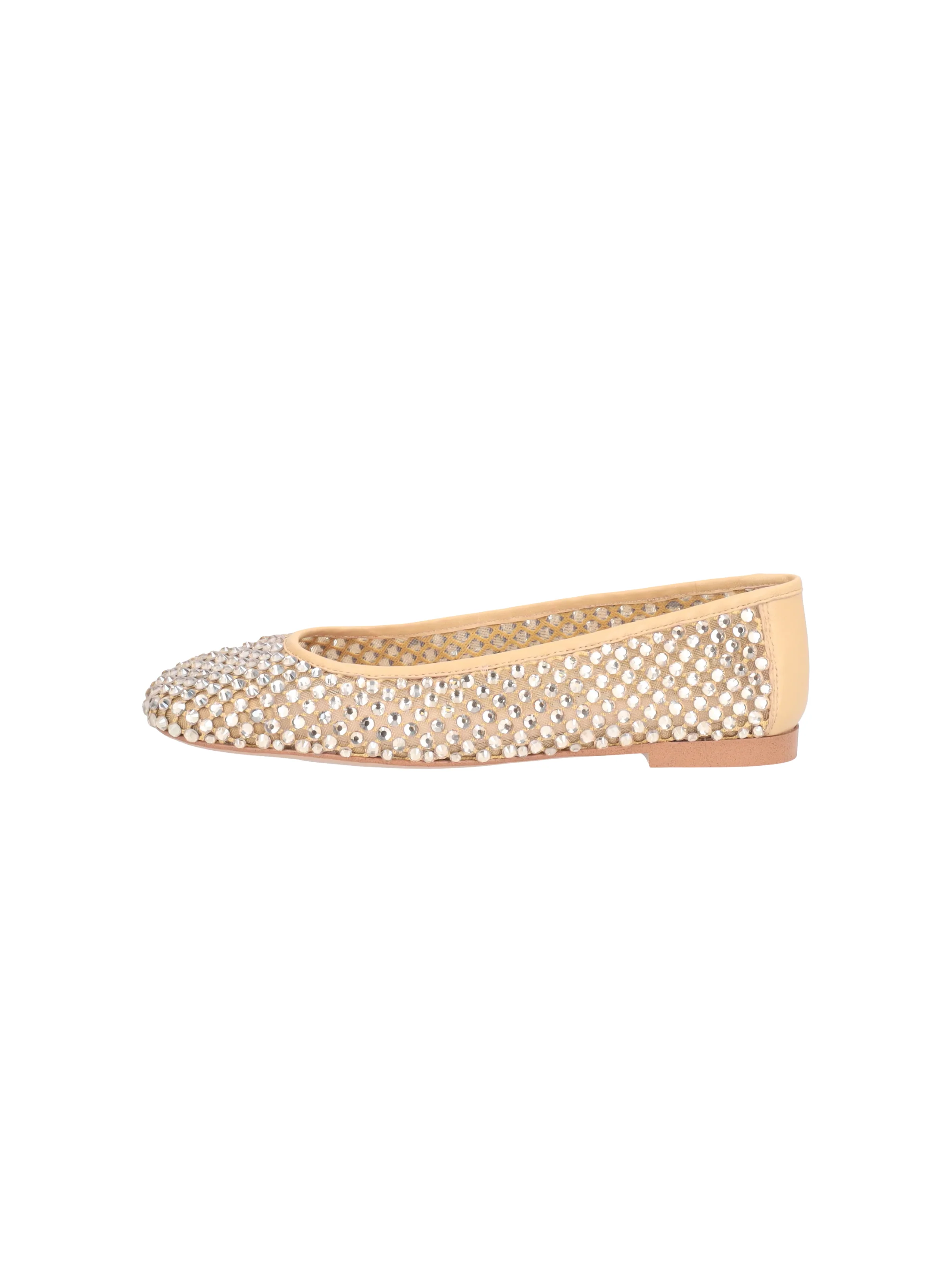 Ballerine "Chantilly" Tosca Blu beige in rete con strass - Image 4