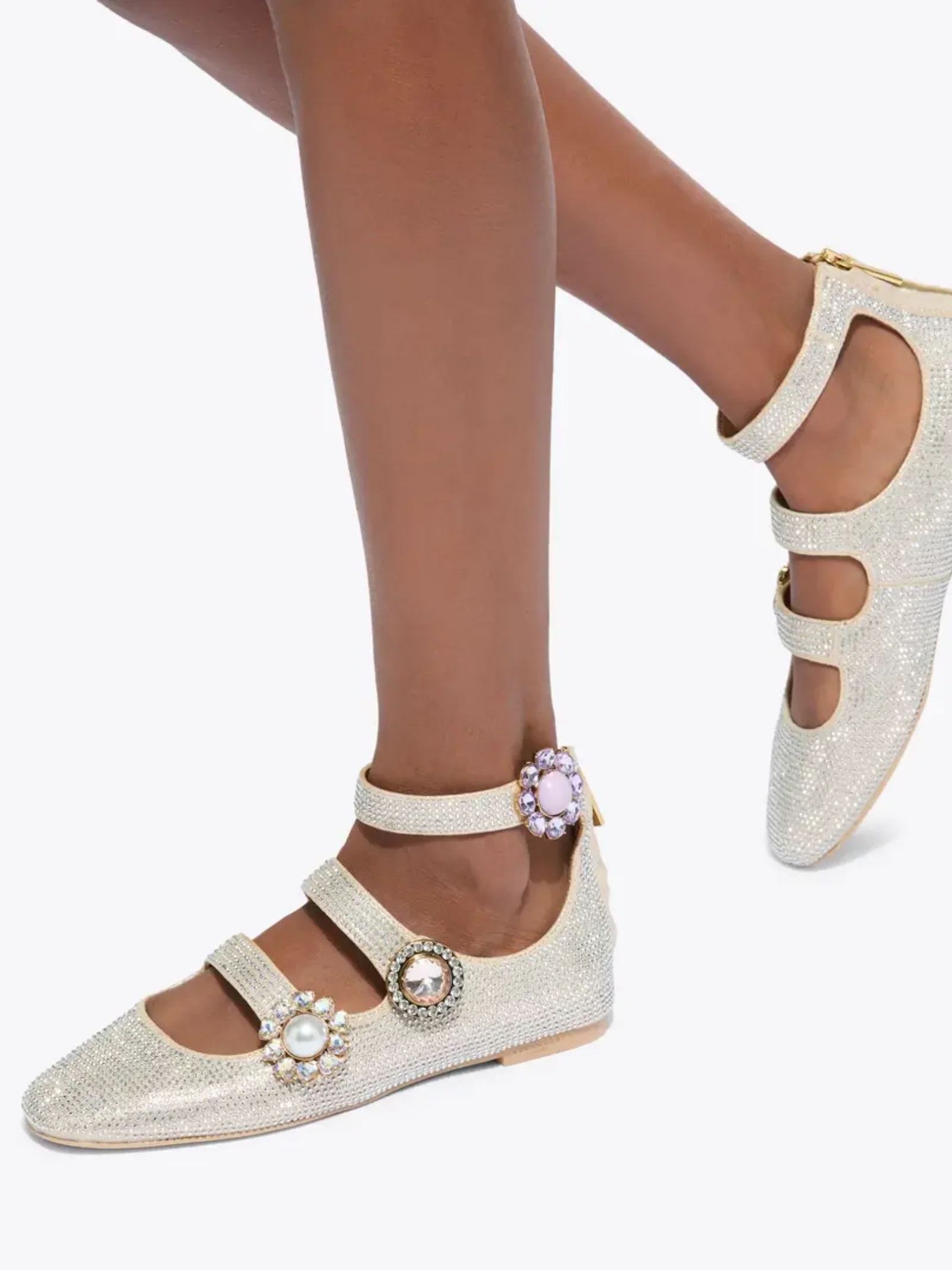Ballerine "Ornate Gladiator" Kurt Geiger champagne - Image 5