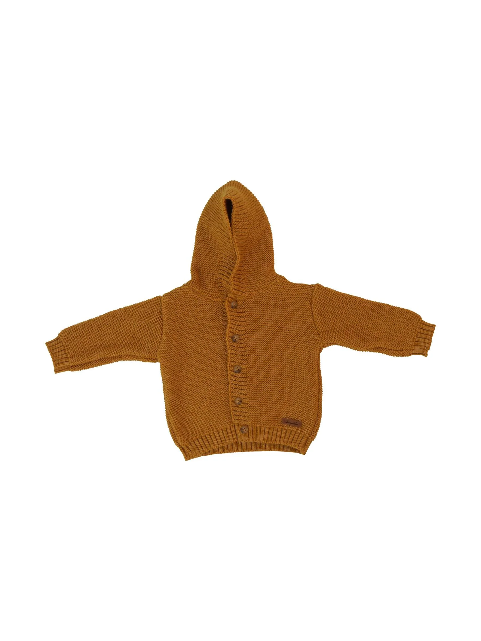 Cardigan in maglia senape