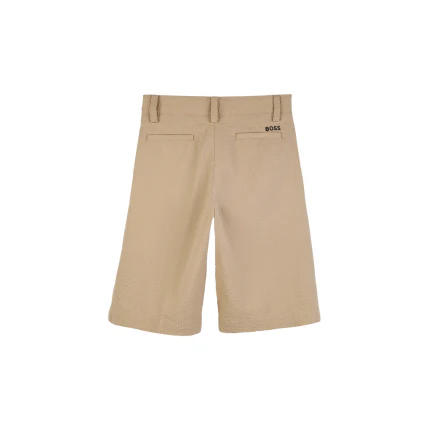 Bermuda con pinces Boss beige - Image 2
