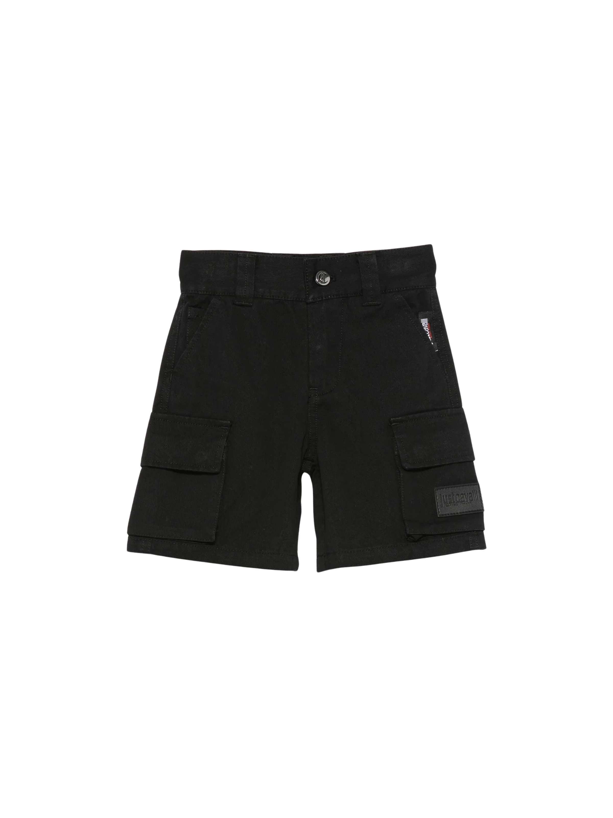 Bermuda Just Cavalli nero con tasche cargo