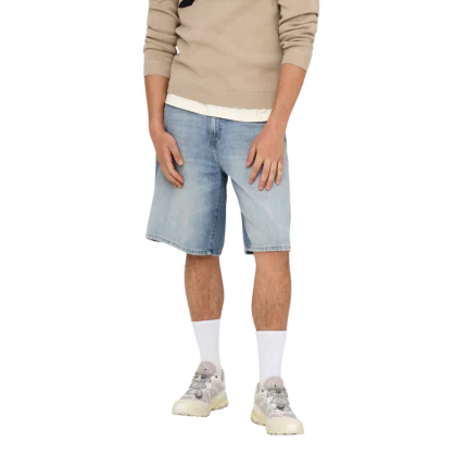 Bermuda Only & Sons azzurro in denim - Image 3
